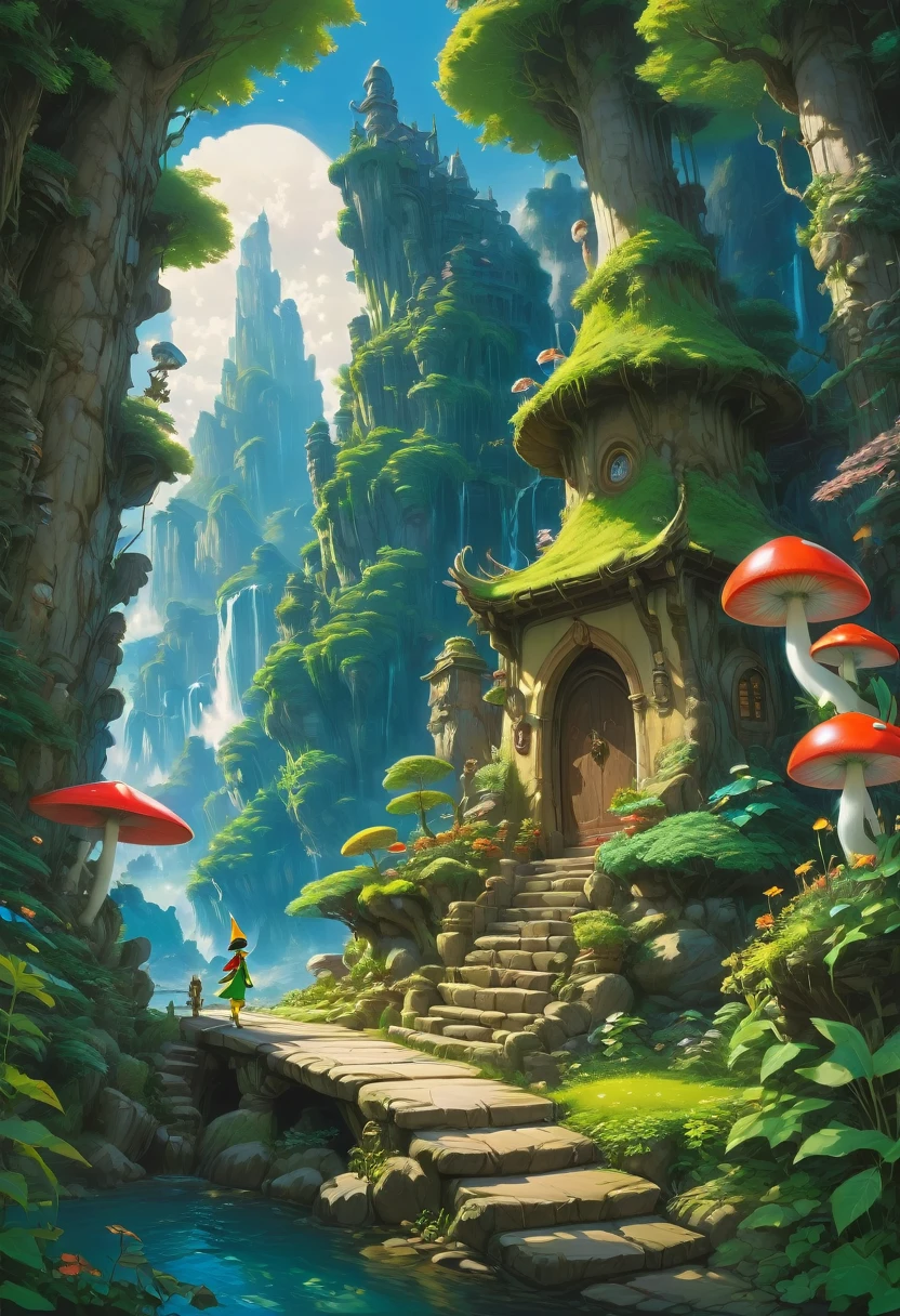Elf, by Studio Ghibli, best quality, masterpiece, very aesthetic, perfect composition, intricate details, ultra-detailed