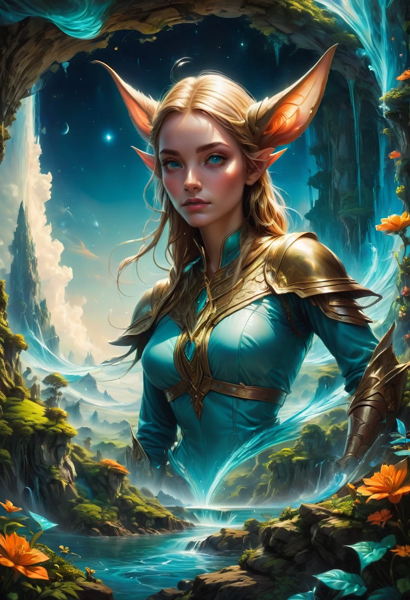 (Elf, Pointed Ears:1.4), detailed background, by Cyril Rolando, best quality, masterpiece, very aesthetic, perfect composition, intricate details, ultra-detailed