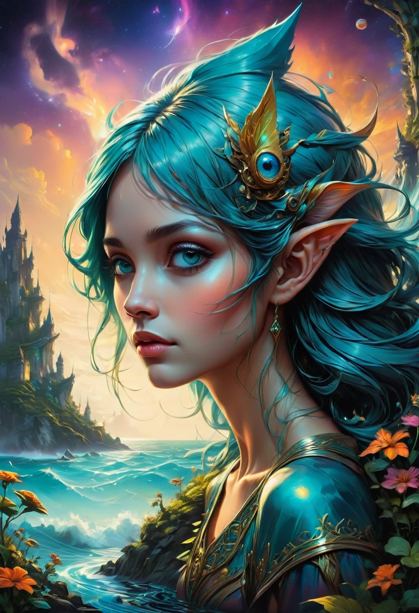 (Elf, Pointed Ears:1.4), detailed background, by Cyril Rolando, best quality, masterpiece, very aesthetic, perfect composition, intricate details, ultra-detailed