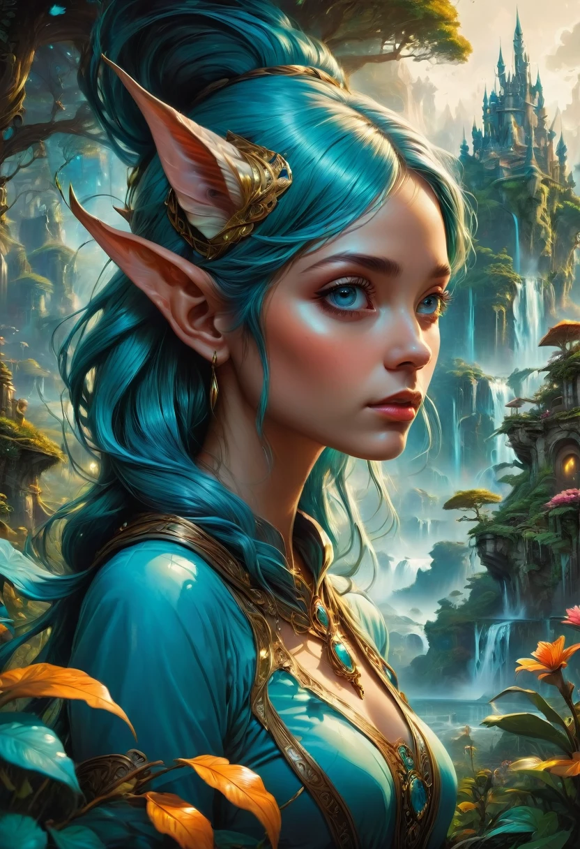 (Elf, Pointed Ears:1.4), detailed background, by Cyril Rolando, best quality, masterpiece, very aesthetic, perfect composition, intricate details, ultra-detailed