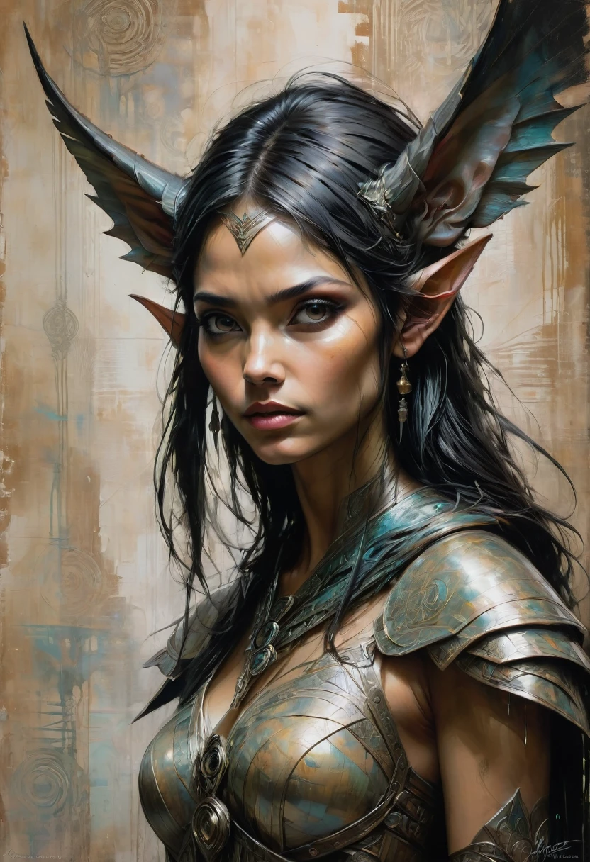 (Elf, Pointed Ears, fullbody:1.4), detailed background, by Guy Denning, best quality, masterpiece, very aesthetic, perfect composition, intricate details, ultra-detailed