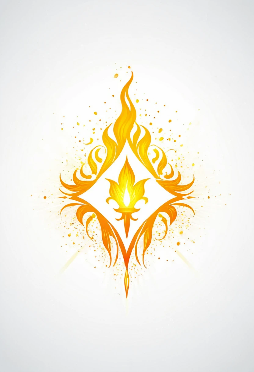 「Kingdom of Another World『Light Flame』Please create a logo for。We would like the logo to include the following elements::
- Kingdom Name『Light Flame』A bright and shining design that represents the Kingdom's symbolism of the sun and fire, with a rich color background that symbolizes the Kingdom's glory and victory.」