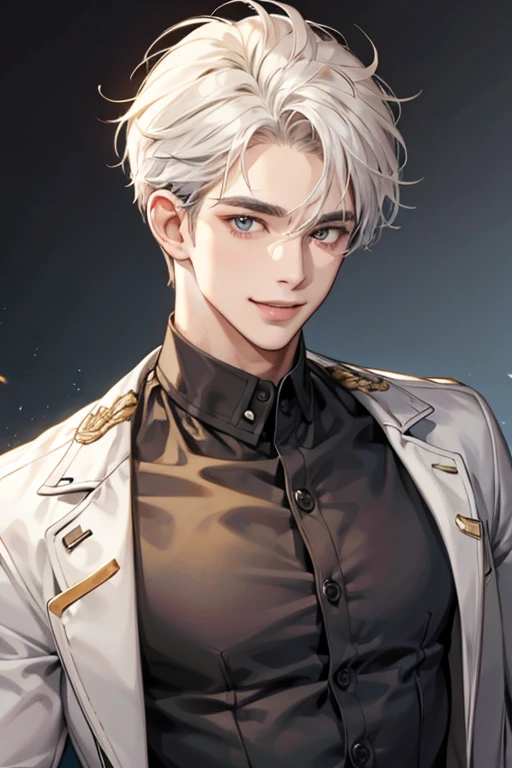 Handsome guy smile model Unkempt head