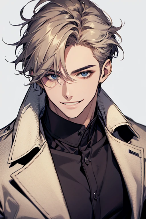 Handsome guy smile model Unkempt head
