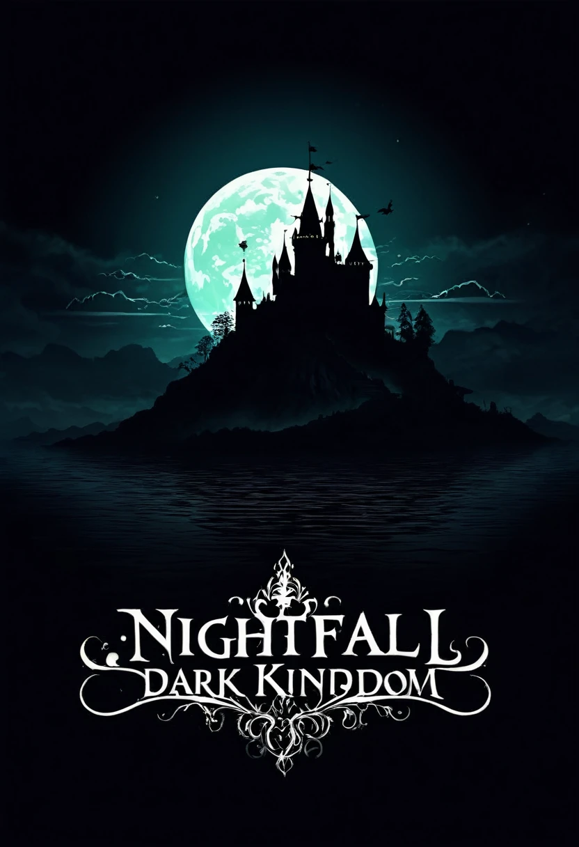 「Imaginary Dark Kingdom『nightfall』Please create a logo for。We would like the logo to include the following elements:：
- Kingdom Name『nightfall』- Dark and eerie design to represent the kingdom&#39;s symbolism of darkness and shadows - Dark colors and demonic elements in the background to represent the kingdom&#39;s terror and threats」