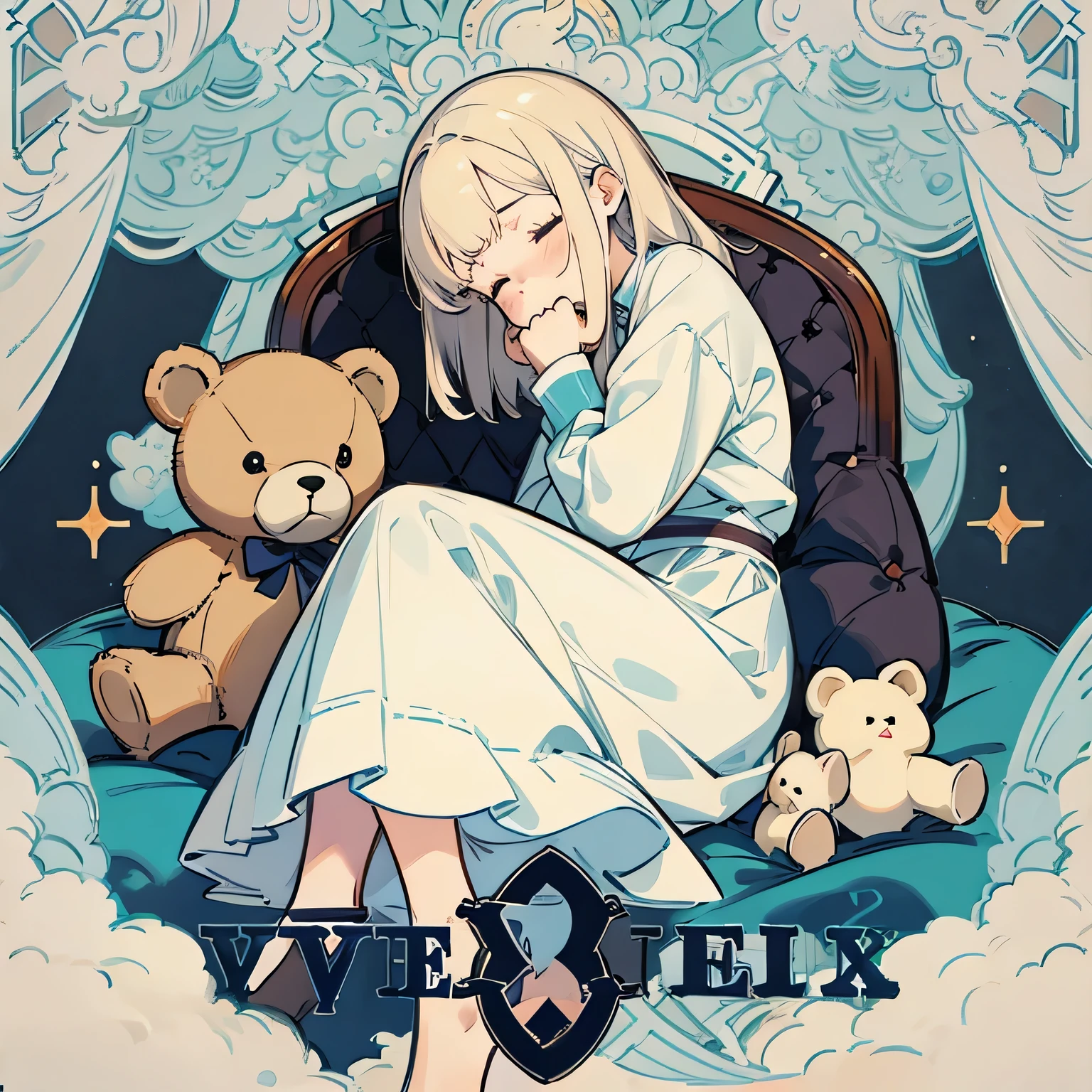 A girl who sleeps with a fever and a teddy bear