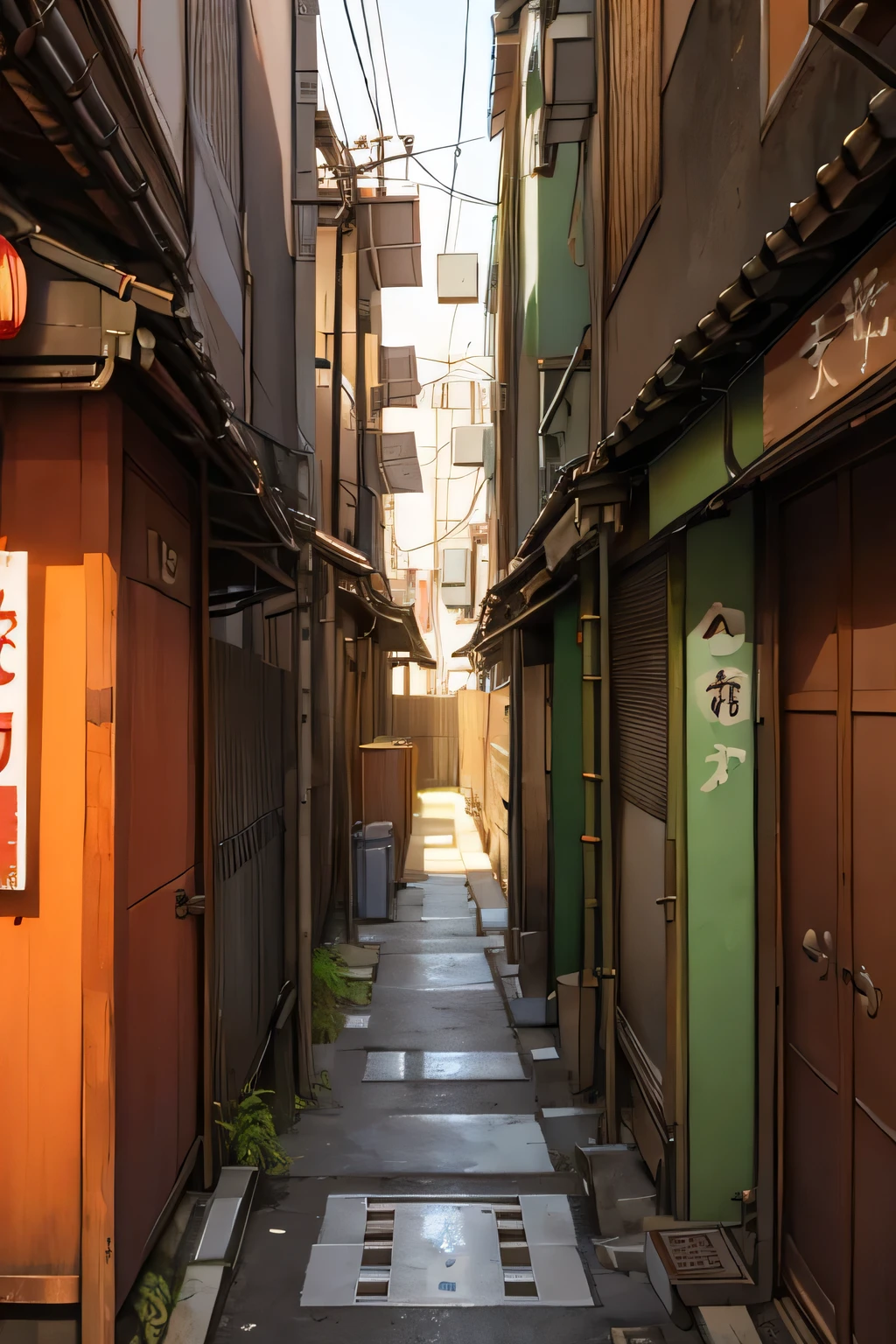 Alleyway, ghetto alleyway in Tokyo, Tokyo, Japan