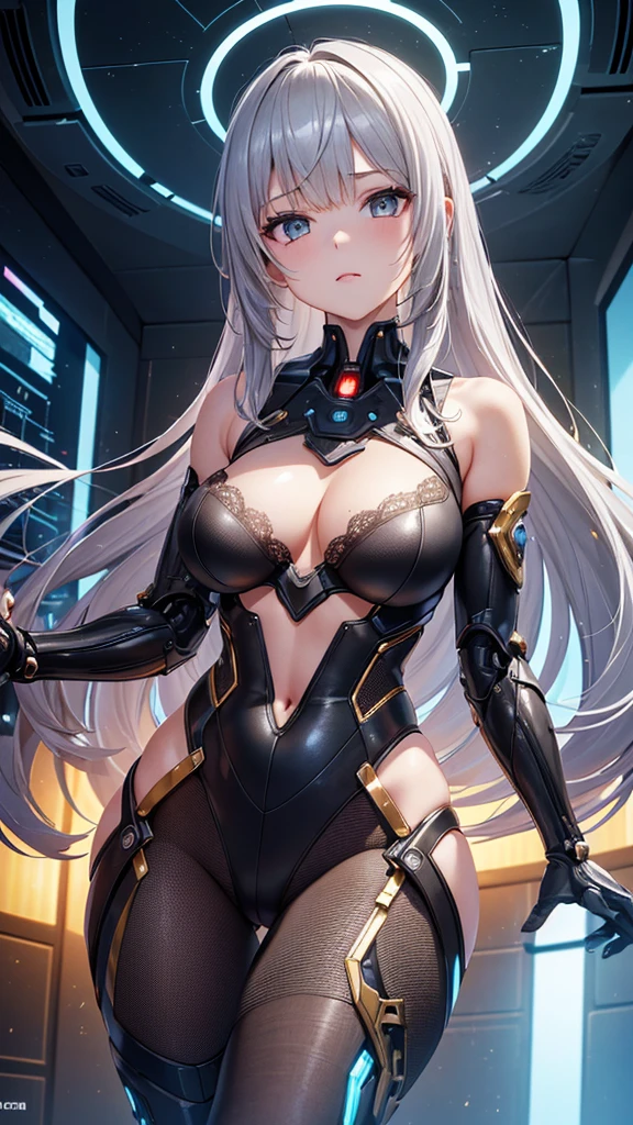 (8K, best quality, masterpiece:1.2),\(Eye details\),\(Facial features\),(\(clothing details details\)\),(1 girl:1.2),Solitary,whole body,Complex 3D rendering of a hyper-detailed mechanical girl Android , part, Beautiful studio soft lighting, Rim Light, Vivid details, Luxury Cyberpunk, The body is made of organically flowing crimson and black clear glass and plastic, silver metallic interior, Dynamic poses, Mobile organic ingredients, Carefully crafted, lace design, Glowing golden circuit, H'Art,(Mechanical skeleton(Metal pelvis,Mechanical spine:1.2),High-tech bionic man,Black long hair,(/Shining red eyes/),Mecha,warrior,A-Mecha Musume,(Both arms have sharp mechanical claws:1.3),Mechanical bat wing,(perspective composition:1.4),Depth of Field,(Hands together:1.2)
