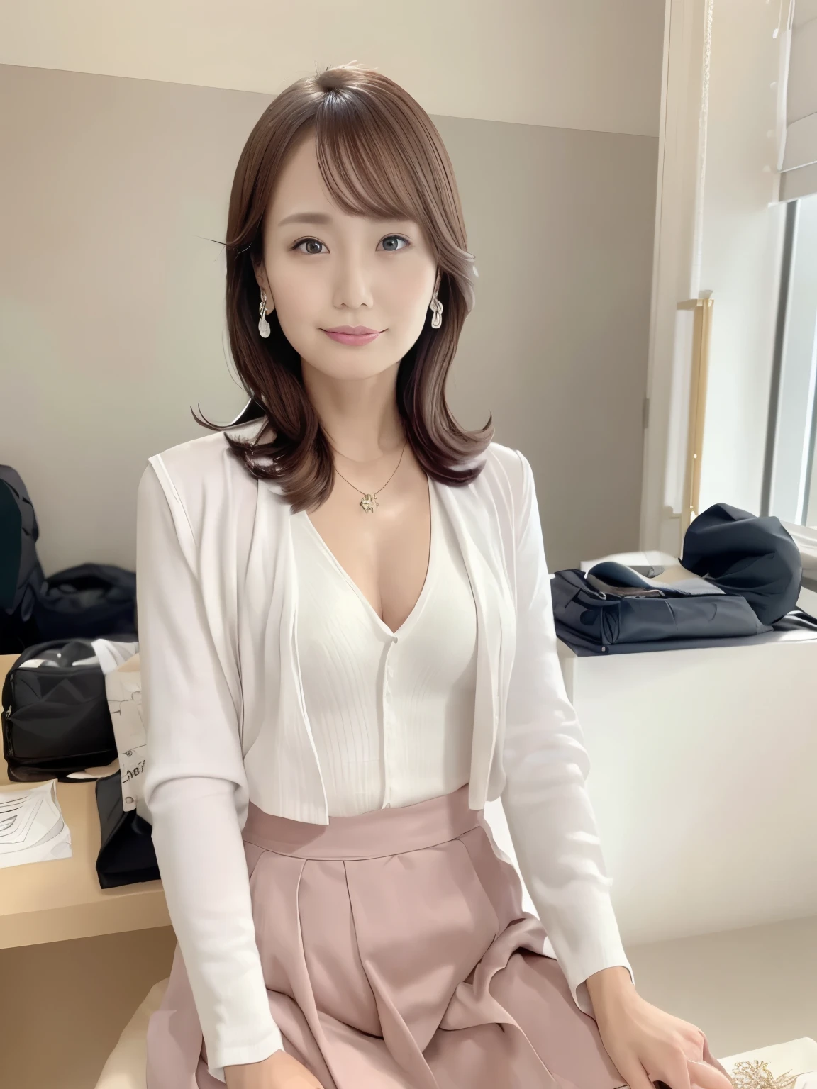 (make up:1.1),Necklaces, rings, earrings, watches, jewellery,suit,((2 lady)),realistic,(ultra quality:1.2),japanese,high quality,masterpiece,(ultra detailed:1.4),japanese girl,beautiful face,(real  bra:1.2),(skirt-suit:0.2),((office)),(small breast:1.4),slender,highres,pantyhose,skirt