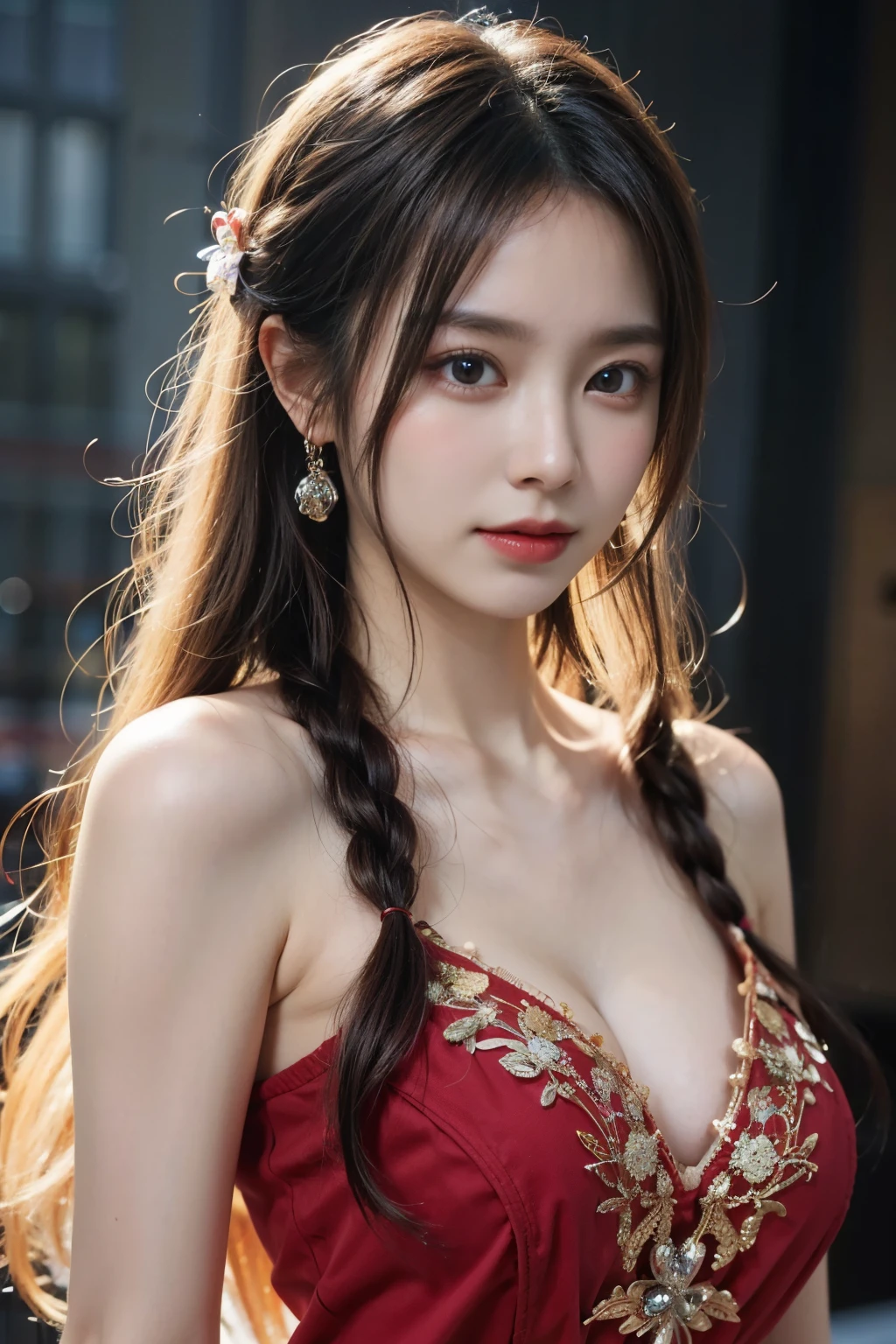 ((Best quality, 8k, Masterpiece :1.3)), Sharp focus :1.2, A pretty girl 24 years old with perfect figure :1.4, Slender abs :1.3, Raw photography、超A high resolution, full body, Ultra High Definition, (Photorealistic:1.4), Detailed Photo, Smiling, Sexy, Facing Camera, Close-up , (Photorealistic), (1girl), Beautiful Face, (Realistic Face),Beautiful Hairstyle, Realistic eyes, beautiful detail eyes, (realistic skin), beautiful skin, (sweater), absurd, attractive, ultra high resolution, ultra realistic, high definition, golden ratio,Good hands、10、high-reaster-piece、highest quality、head:1.3、((Hasselblad photo))、Fine Skin、crisp focus、(Light like a movie)、gentle lighting、Dynamic Ungle、[:(detailed face:1.2):0.2]、
Negative Pro,  Highly detailed face and skin texture, Detailed eyes, Double eyelid,huge breasts,masterpiece,super fine eyes,super fine hand, face zoom, perfect makeup,Dynamic Lighting, beautiful breast 
