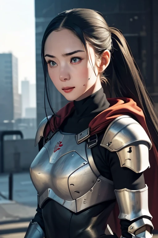 survival game、Heavy Armored Soldier、survival gameのフィールド、A beautiful girl is holding a firearm、head to waste、Vulcan cannon、m134 milligun、Material Rifle、heavy machine gun、