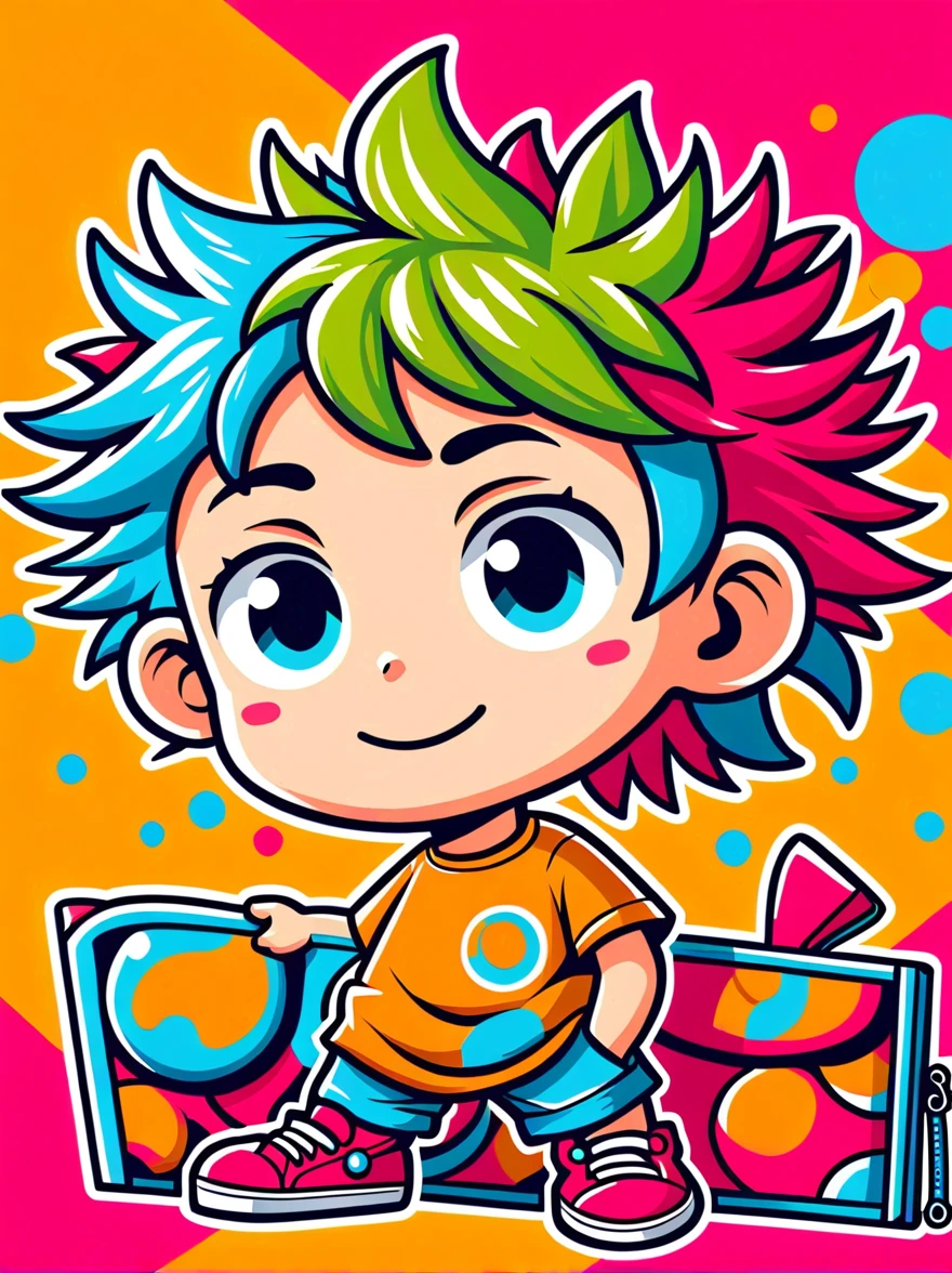 Cartoon graffiti characters,Vector illustration,Illustration style,三个年轻人划龙舟的Illustration style为卡通风格,White background,With Chinese elements,卡通可爱的龙以简单的线条和Illustration style绘制,Clean lines,Bright colors,Graphic illustration,Vector Graphics,Minimalism,Add whimsy to the scene