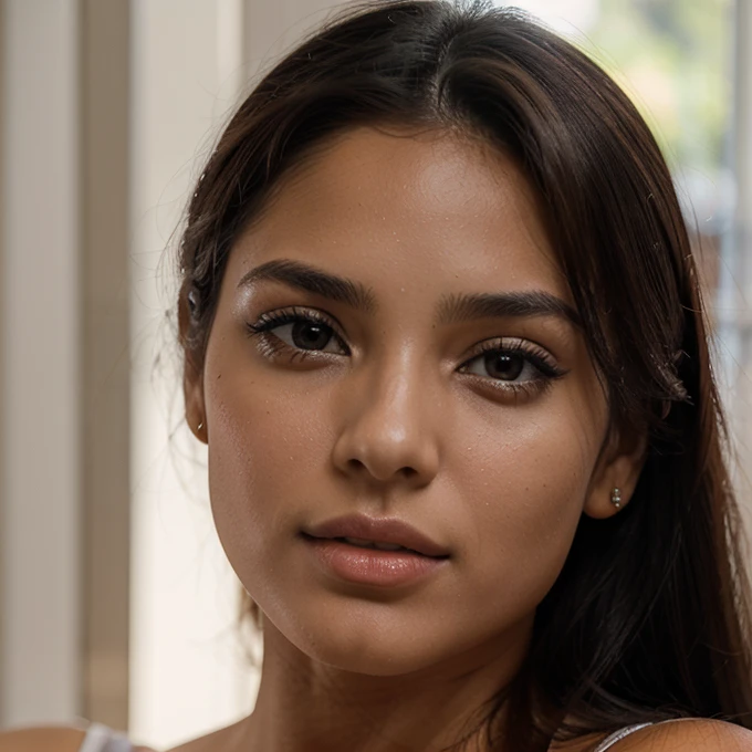 mulher morena, ultra realista, rosto perfeito, (primeiro o rei), Super Modelo