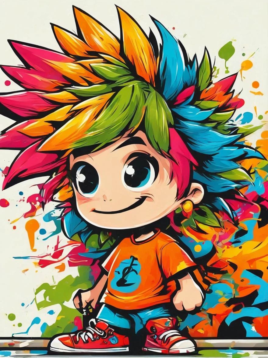 Cartoon graffiti characters,Vector illustration,Illustration style,三个年轻人划龙舟的Illustration style为卡通风格,White background,With Chinese elements,卡通可爱的龙以简单的线条和Illustration style绘制,Clean lines,Bright colors,Graphic illustration,Vector Graphics,Minimalism,Add whimsy to the scene