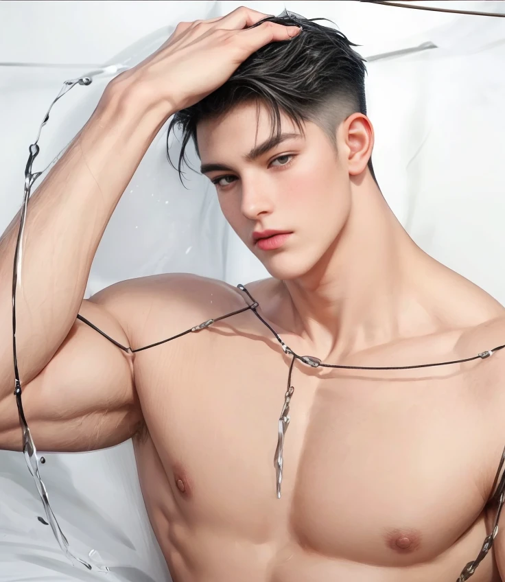 masterpiece, 1boy, young, handsome, black hair, undercut hair, perfect face, detailed eyes and face,black eyes, clean shaved, muscular, capturing a rural atmosphere, dynamic lighting, unreal engine 5