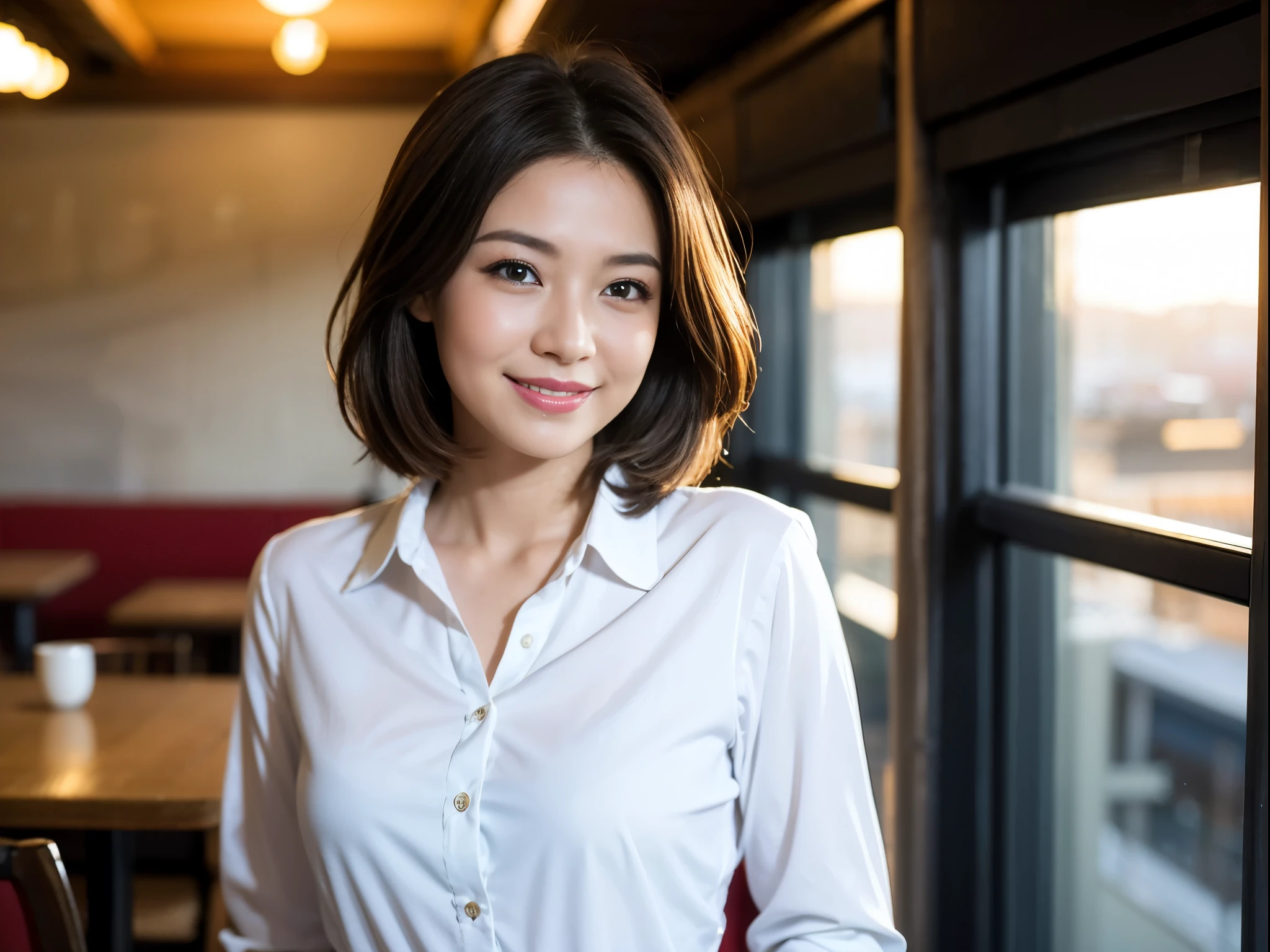 ((highest quality、8k、masterpiece:1.3))、1 male、1 female、Couple、Spouse、石原さとみ似美女Couple、The body is slim、((Bob Hale、Straight hair:1.2)), (Realistic, Intricate details:1.2), テーブルの上のwine glass、Put the light on your face、 Amazing view of the sunset sky and clouds、Amazing mountain views、A bright smile、The wonderfulness of smile、Bright image、The beauty of wine, Beautiful Face, blue eyes, The light shines on your face, Blushing, short hair,Bright Face、 (45 years old), 39 years old, red wine 、Appetizers、Italian food、Wine bottle、Champagne、sparkling wine、Two beauties、Brown Hair、Shortcuts、Long sleeve shirt、dress、Pretty Woman 1, (slimな顔), (The body is slim), (Brown Hair), (Shortcuts), cheeks turn a little red,Attractive beauty、restaurant, In a prominent place (From the waist up) Nova Frog Style, actress, model, Upper Body, White wine, slim, wine glass, 中央に置かれたwine glass, smile, (smile: 1.15), Beautiful fine grain, Depth f/2,saturation, High Contrast, Strong light and shadow,Moist Body:1.5、3D texture、Delicate eyes、Brown Hair、The hair is very shiny、