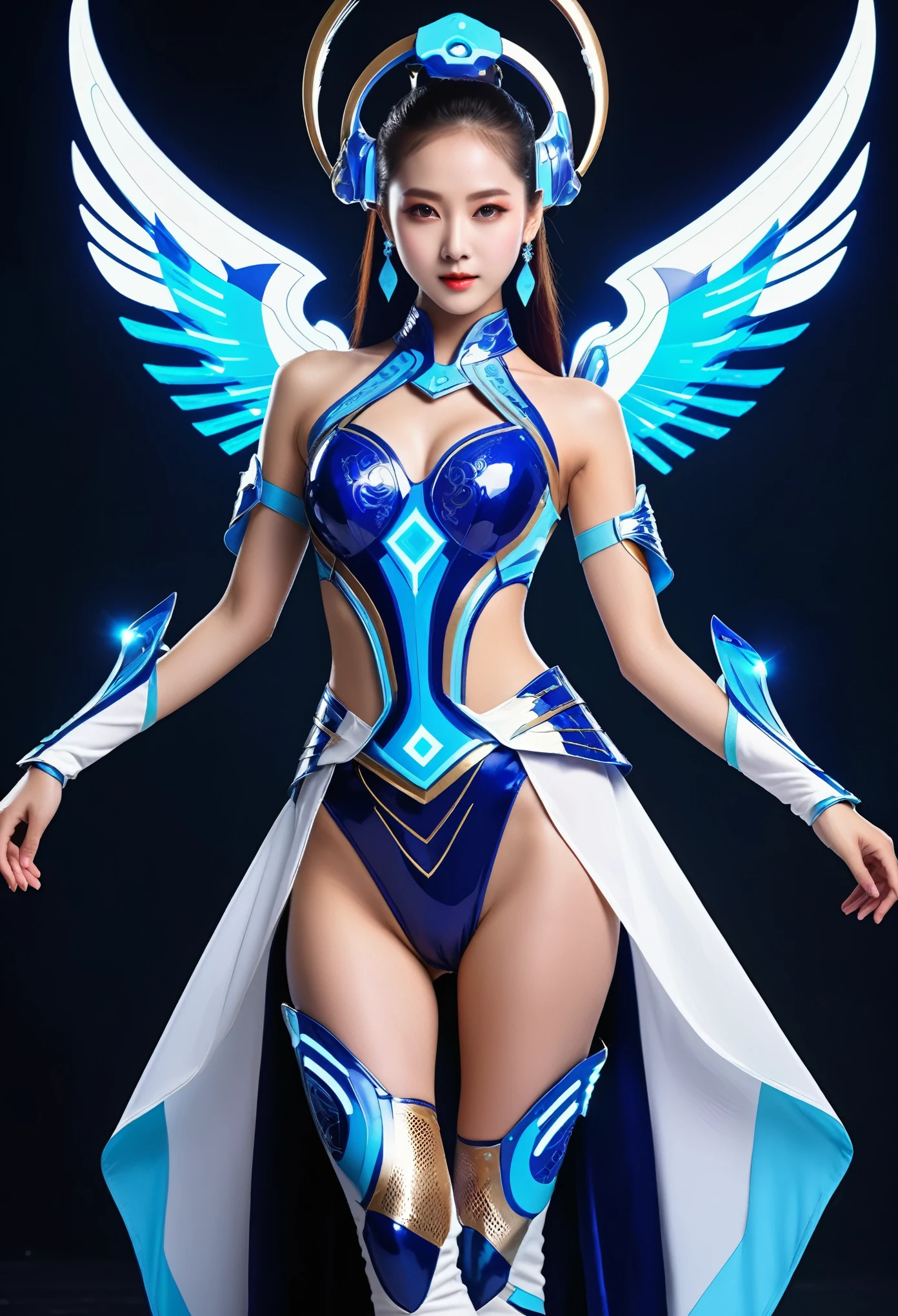 high quality、Detailed futuristic costume dance template