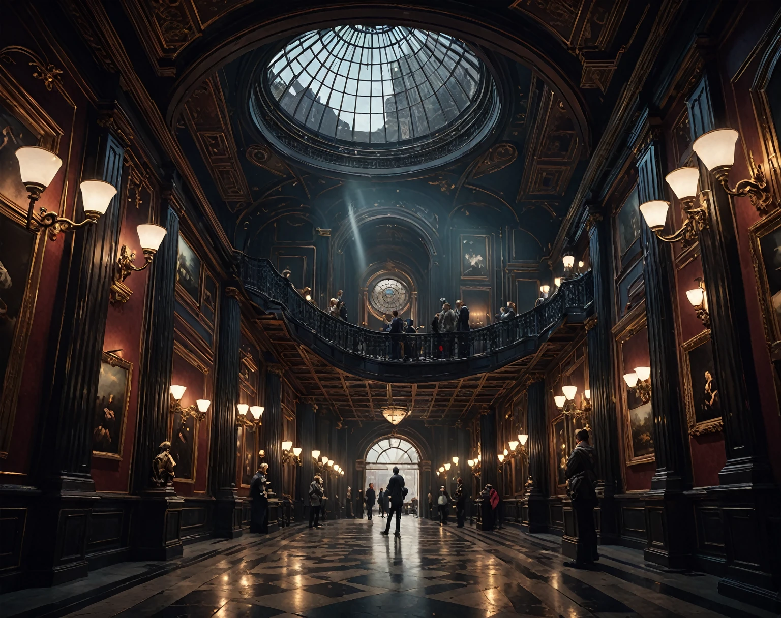 Create an immersive, full-view scene that transports the viewer to a world of wonder and awe. The composition fills the frame completely, providing an immersive and impactful visual experience.
Lighting is meticulously planned to highlight each element of the scene, creating dramatic contrasts and highlighting subtle details. Natural and artificial light sources are combined to create a captivating and exciting atmosphere.
A cena inclui uma variedade de elementos visuais, como paisagens deslumbrantes, arquitetura impressionante, human figures or fantastic creatures. Every detail is captured with precision and clarity, permitindo ao espectador explorar e descobrir cada aspecto da cena.
The camera used is a high-resolution camera capable of capturing in full view., equipada com uma lente de grande angular de alta qualidade. Aperture is adjusted to ensure wide depth of field, permitindo que todos os elementos da cena estejam em foco, from foreground to background.
Camera settings are optimized to capture a wide dynamic range, ensuring sharp details in both bright and dark areas of the scene. The end result is an immersive and captivating image that invites the viewer to immerse themselves in the world represented and explore each aspect with wonder and fascination.."