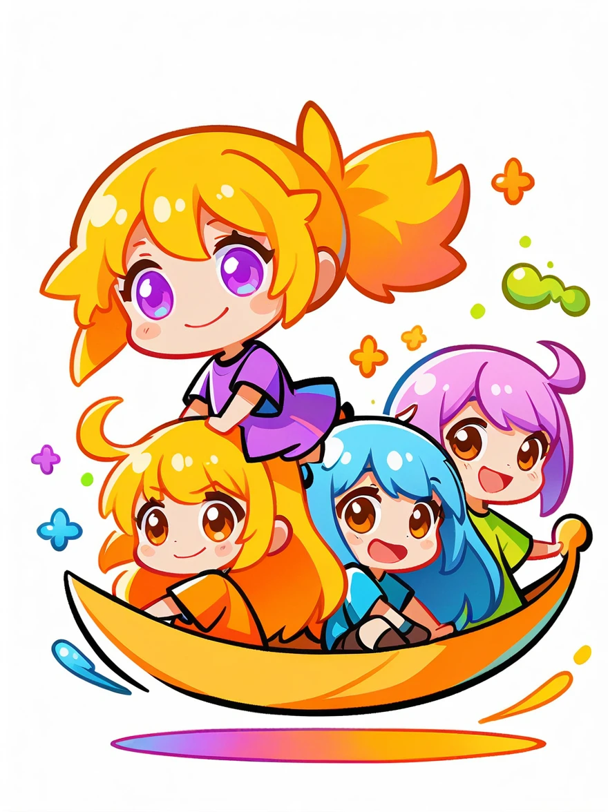 （flat，User interface vector style），heavenly colors，Illustration style，Three young people rowing dragon boats in cartoon style illustration，White background和中国的元素，以Simple lines和插图风格绘制的卡通可爱龙，Simple lines，Colorful colors，flat插图，Vector Graphics，Minimalism，（Simple illustration），（Smooth line art：1.2），（Minimalism），White background，（flat设计美学），（flat插图），（flat插图）