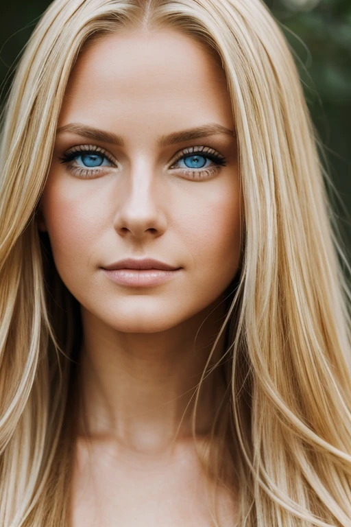 arafed woman with long blonde hair and blue eyes posing for a picture, beautiful female fatale model, color portrait, 50mm portrait, beautiful model, 60mm portrait, portrait of a beautiful model, beautiful model girl, detailed color portrait, 7 0 mm portrait, beautiful girl model