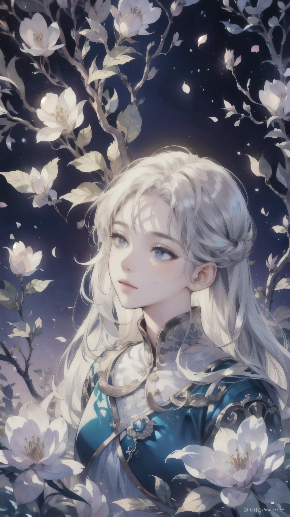 a beautiful goddess in a moonlit garden, detailed flower petals, intricate vines and foliage, stunning moon rays, cinematic lighting, ethereal atmosphere, elegant flowing dress, serene and tranquil,ultra-detailed,portrait,ambient lighting,delicate colors,magical realism