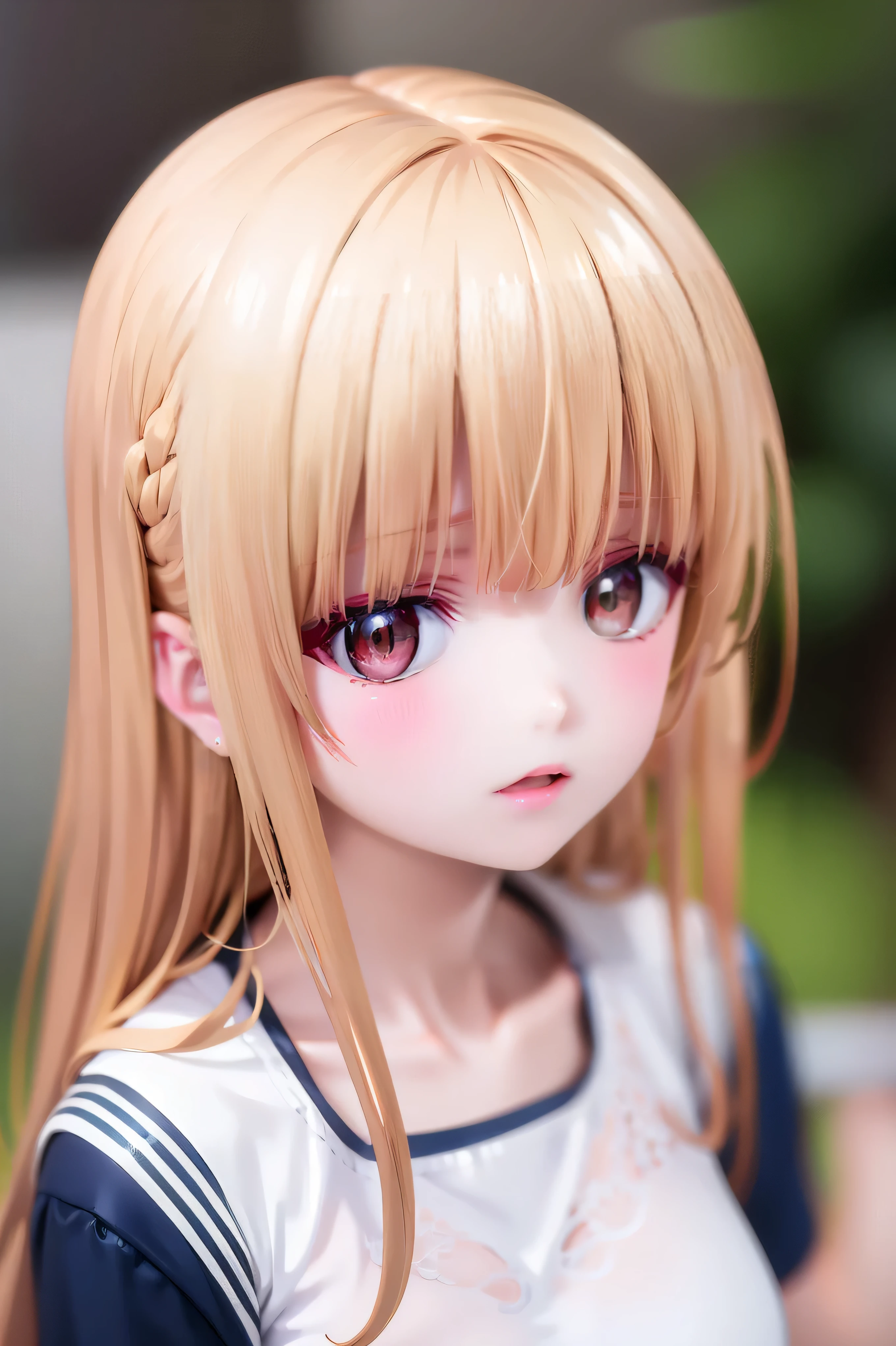 Mayuchina、Good looking girl (blush, Perfect Face), independent , Looking into the camera, masterpiece, Anime art style, Cute Characters, Most detailed, high quality、Nico Nico Smile、There are highlights in the eyes、、The whole body is visible、blonde、Long Hair、Yellow Eyes、Swimwear、sexy