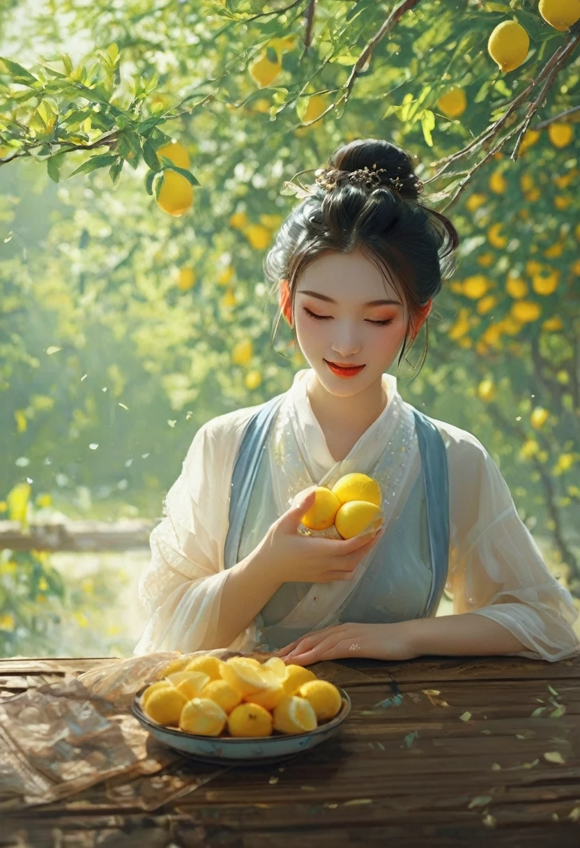 1 Girl，Eat lemons，xianxia，Chinese style
