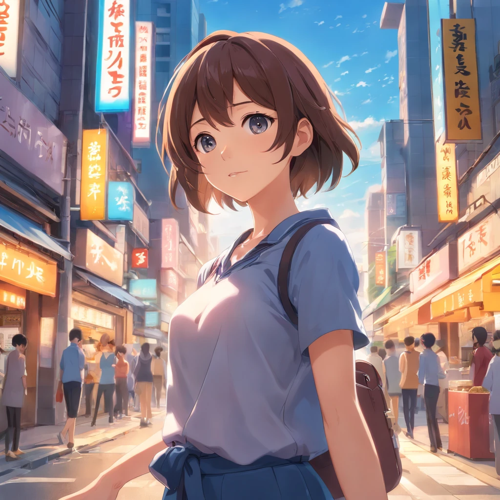 There was a woman standing in the street, Her hand holds a sign with the words "coding for food" written on it, Realistic anime 3 D style, 8K selfie photos, a beautiful anime portrait, Photorealistic anime, Anime style. 8K, realistic anime artstyle, Stunning anime face portrait, anime realism style, Kawaii realistic portrait, 3 d anime realistic, portrait anime girl, realistic art style, Anime style 4k
