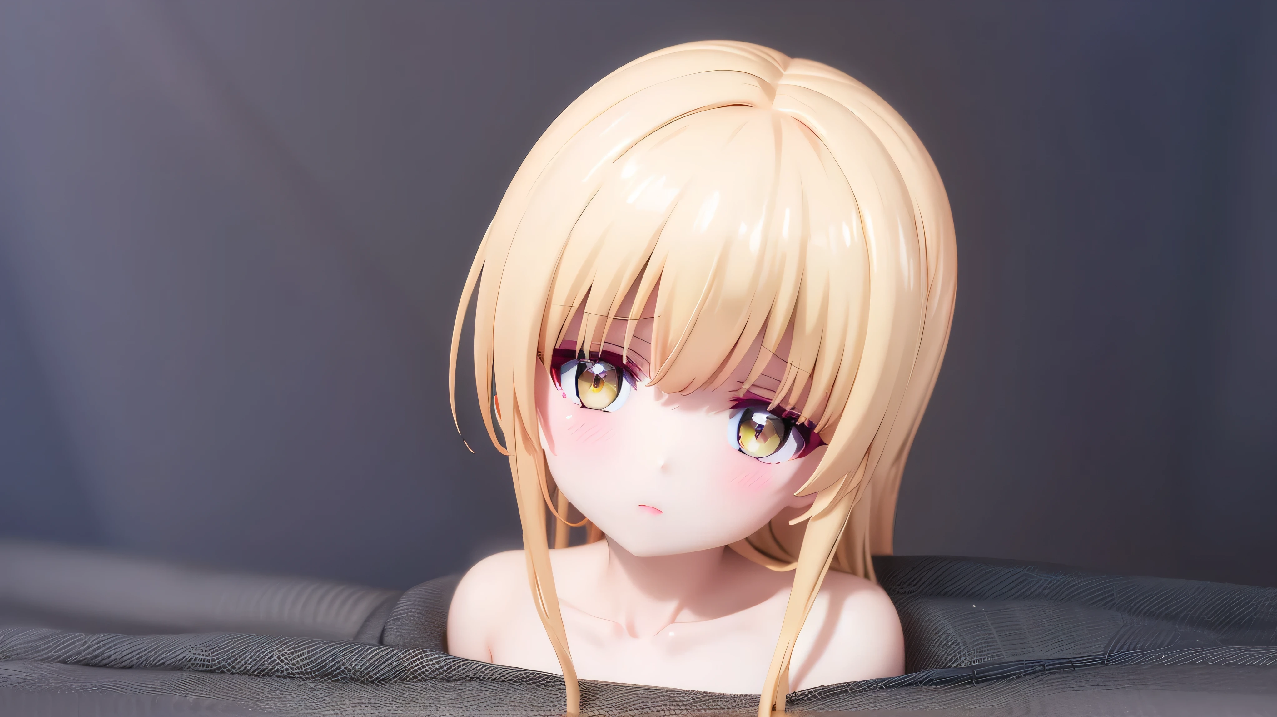Mayuchina、Good looking girl (blush, Perfect Face), independent , Looking into the camera, masterpiece, Anime art style, Cute Characters, Most detailed, high quality、Nico Nico Smile、There are highlights in the eyes、Normal chest、The whole body is visible、blonde、Long Hair、Yellow Eyes、Swimwear、sexy
