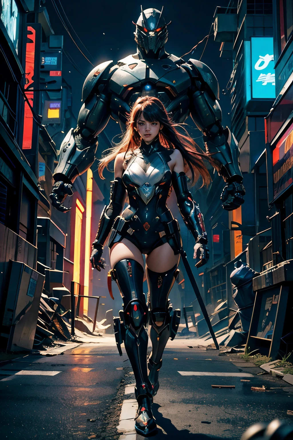 8k Epic Anime in Cyberpunk Style - A Masterpiece of Vibrant Colors and Advanced Technology
Set in a futuristic, neon-filled metropolis where shadows and advanced technology intertwine, this anime is a visual spectacle of epic proportions. Featuring charismatic characters, a beautiful woman takes center stage, embodying both strength and mystery.
The narrative unfolds with dramatic twists, immersing viewers in a world of engaging stories. Protagonists, equipped with special abilities, face formidable villains in dynamic combat sequences that showcase impressive visuals.
Detailed scenes abound, featuring giant mechs, flying vehicles,
