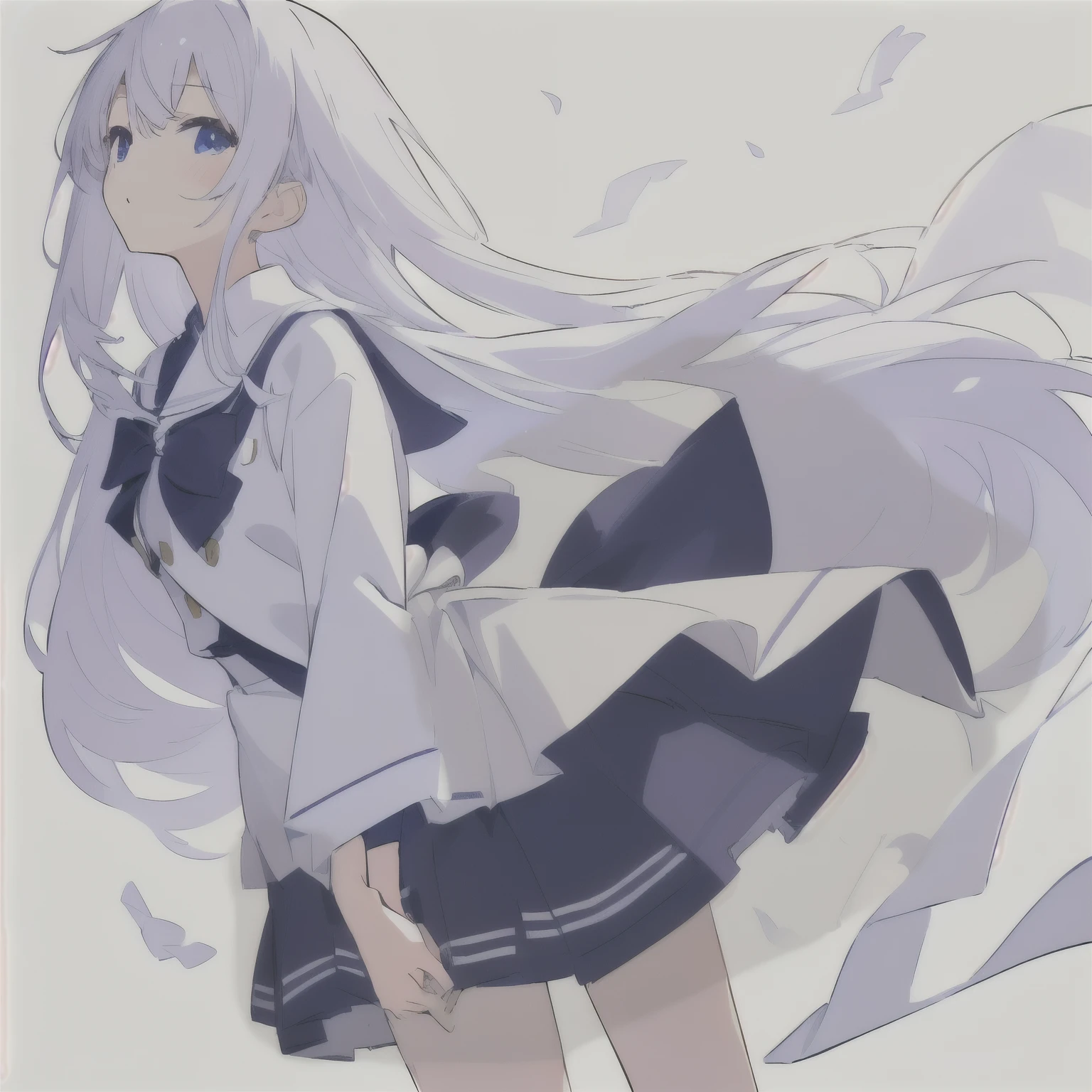 Low - Angle、Long skirt、強WindでHolding the flipping skirt with your hand、強WindでWhite cotton pantiesが見えている、:((Holding the flipping skirt with your hand))Low - Angle8Kで、highest quality、masterpiece、Ultra-detailed、Ultra-high resolution、Anime Style、1. High school girl、強Wind、((Holding the flipping skirt with your hand))、(impatient)White cotton panties:1.5), (Wind:1.25), (highest quality:1.0), (masterpiece:1.0), (Ultra-fine illustrations:1.0), ネイビーブルーのLong skirt、
、Lined、