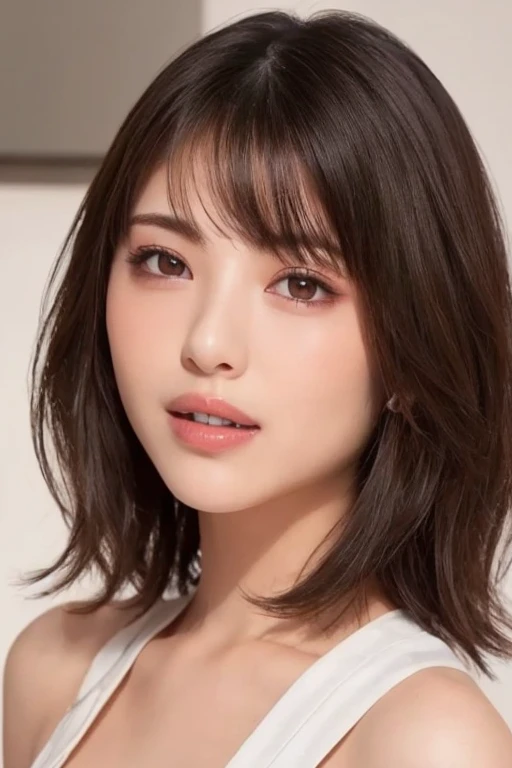 One Girl, (Beautiful girl, Delicate girl:1.3), (14 years old:1.3),
break, (publish nudes, apron, white apron, Side bust:1.2),
break, (kitchen:1.2), (Shooting from the side:1.3),((naked、No panties、No bra、I can see your butt、))
break, Very beautiful eyes, (Symmetrical eyes:1.3),
break, Small breasts, Brown eyes, Parted bangs, Brown Hair, (Upper teeth, The best smile:0.2),
break, (Eye and facial details:1.0),
break, (masterpiece, highest quality, Super detailed, Detailed face, 8k)