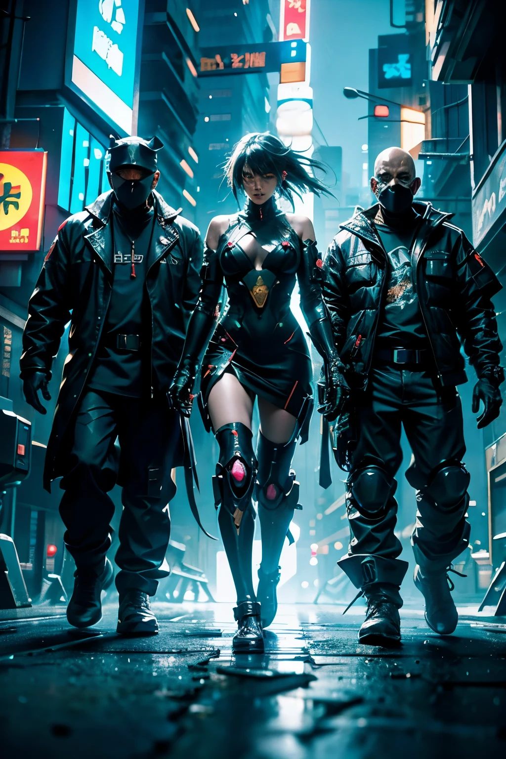 8k Epic Anime in Cyberpunk Style - Striking Anime Set in a Futuristic Neon-Filled Metropolis:

Immerse yourself in the vibrant world of this 8k anime masterpiece, showcasing charismatic characters, a captivating female lead, and breathtaking visuals. The story unfolds in a dystopian, neon-lit metropolis where cutting-edge technology coexists with ominous shadows.

Protagonists with extraordinary abilities confront rivals in dynamic combat scenes, complemented by intricate mechs, flying vehicles, and towering, futuristic architectures. The ultra-realistic 