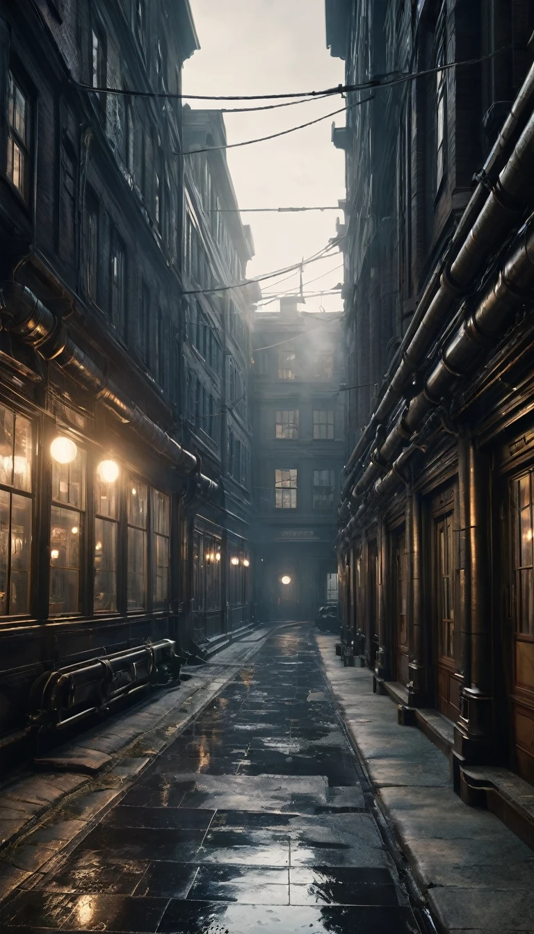 Home of dieselpunk , Full of energy, photoactual, actual, Dramatic, dark, Be focused, 8K
