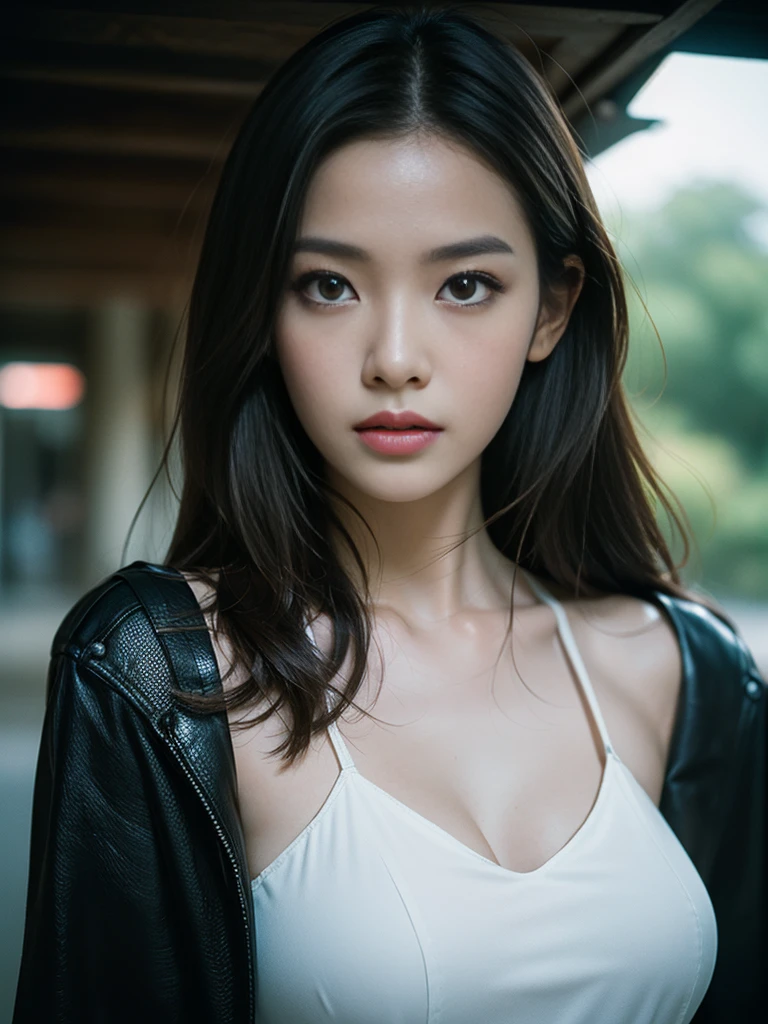 (masterpiece, best quality:1.2), (8k uhd, 16k, 32k, ultra high res), (photorealistic:1.37), (RAW photo), ultimate-realistic, ultimate-realistic details, ultimate-realistic texture, ultimate-intricate details, ultimate-realistic lighting, ultimate-realistic shadow, japanese girl, ultimate-cute face, ultimate-RAW skin, ultimate-realistic eyes, (quite a bit body), Holding a Handgun, subterranean crystal palace, endangered species, contemplative atmosphere, mysterious mood, Beast, Monster, headshot, Slashing with talons, windswept hair sexy asian young woman, film grain texture, analog photography aesthetic, visual storytelling, dynamic composition, looking at viewer, eye contact, nsfw,