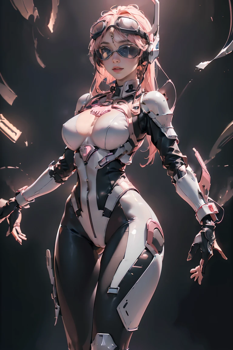 ((Masterpiece, Top Quality, High Resolution, Photorealistic, Raw photo)),  ((Extremely detailed CG unified 8k wallpaper)), (huge stunning goddess shot, very hot and sexy, jaw-dropping beauty, perfect proportions, beautiful body, slim body beauty:1.4),  Tight Combat Suit, (Black full-body tights, long sleeves, chest armor, shoulder armor, wristbands, gloves, and harnesses, futuristic headset with integrated goggles, detailed body armor with details, high-tech suit:1.5), legs spread apart, Dynamic pose, 2 girls, fighting side by side, dynamic composition,