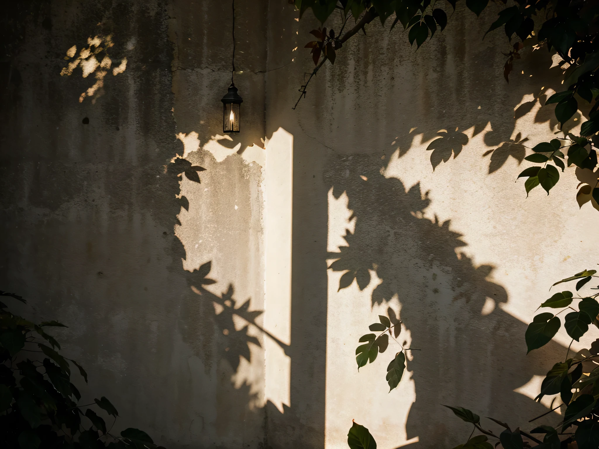 Abstract background of texture of dim light and shadow of leaves