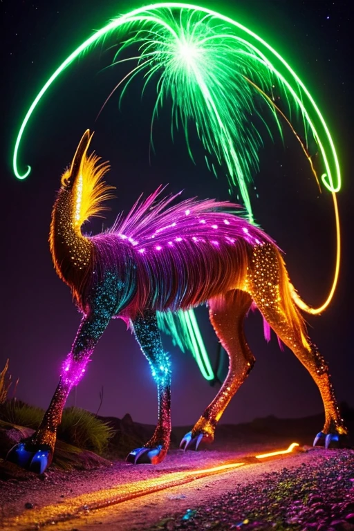 Fantastic World Unknown Creatures Neon Sparkle 3000 Years 