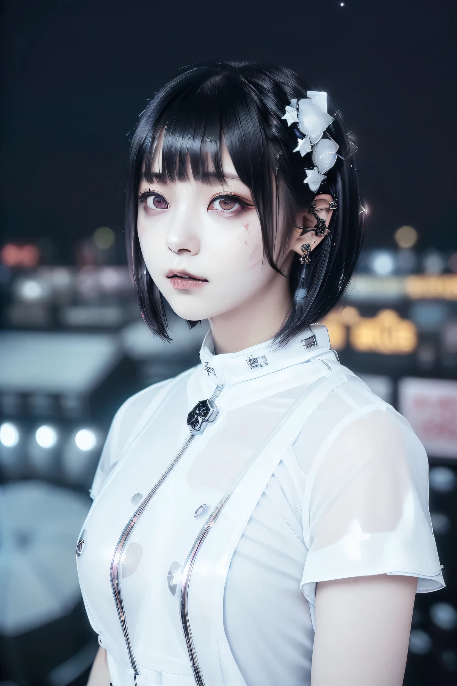((Rooftop of a building: 1,3)), ((Redhead, Goth_punk, alone, Medium Shot, Walking around Harajuku, ((night)), Blur, Neon Light, Rainbow Eyes, Starry Sky, Shiny red hair, White eyebrows, Shiny Hair, (Rainbow black hair), Earrings, good, jewelry, Blunt bangs, Busy eyes, Background Blur, Blur, hair ornaments, sight, short hair, Portraiture, Side Lock break ((Swedish girl, White skin, White)),((((Rooftop of a building: 1,3)), ((Goth_punk, alone, Medium Shot, Walking the rooftops of Harajuku, ((night)), Blur, Neon Light, Rainbow Eyes, Starry Sky, Shiny black hair, White eyebrows, Shiny Hair, (Rainbow black hair), Earring, good, jewelry, Blunt bangs, Busy eyes, Background Blur, Blur, hair ornaments, sight, short hair, Portraiture, Side Lock break ((Swedish girl, White skin, White)),((Women's Tight Combat Suit:1.3)), break (Gal: 1. 1),(Glamour: 1. 3),(night),(Supermodel: 1.3)),break ((earring, ring)), Cowboy Shot,((Tall people)),((Android)),((Look Up)),((Top Angle:1. 3)), From above, looking at the camera,((Event Companion)),((Thin see -through)) Tight-fitting underwear with straps)))), break (Gal: 1. 1),(Glamour: 1. 3),(night),(Supermodel: 1.3)) break ((earring, ring), Cowboy Shot,((Tall Man)),((Android)),((Top Angle:1. 3)),((From above, looking at the camera)),((Brothel, Soapland)),((Thin see -through)) Tight-fitting underwear with straps ))),((Not realizing that your nipples are visible through your stockings or underwear))),