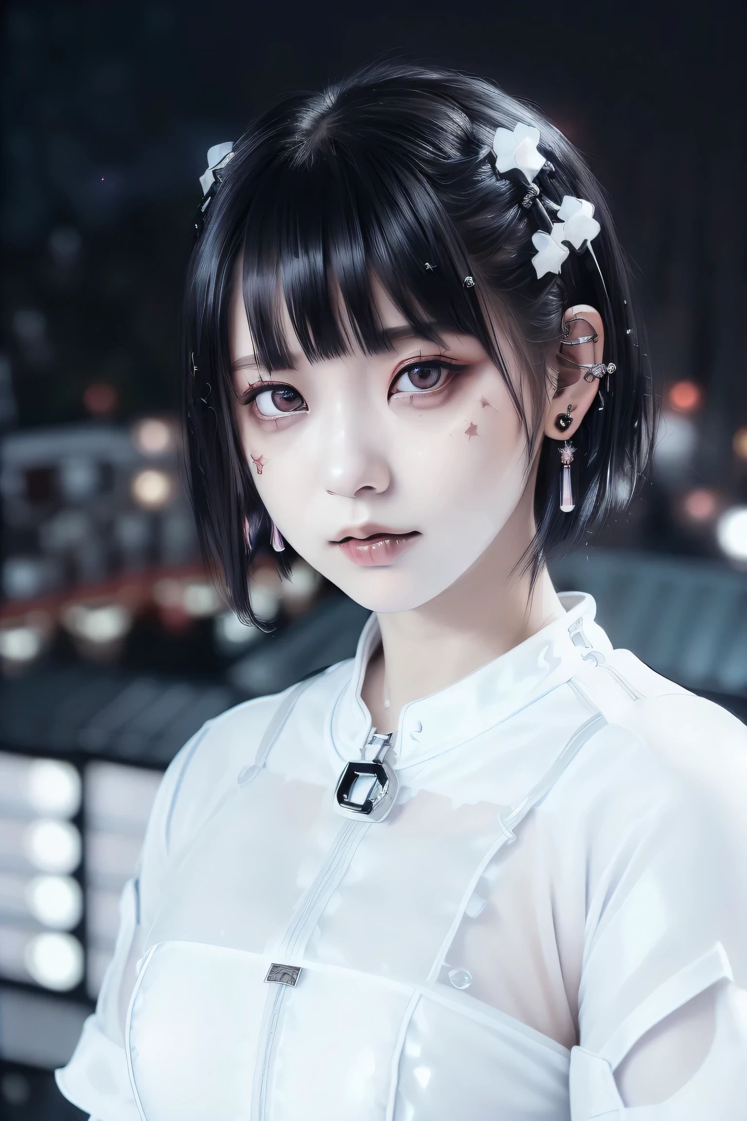 ((Rooftop of a building: 1,3)), ((Redhead, Goth_punk, alone, Medium Shot, Walking around Harajuku, ((night)), Blur, Neon Light, Rainbow Eyes, Starry Sky, Shiny red hair, White eyebrows, Shiny Hair, (Rainbow black hair), Earrings, good, jewelry, Blunt bangs, Busy eyes, Background Blur, Blur, hair ornaments, sight, short hair, Portraiture, Side Lock break ((Swedish girl, White skin, White)),((((Rooftop of a building: 1,3)), ((Goth_punk, alone, Medium Shot, Walking the rooftops of Harajuku, ((night)), Blur, Neon Light, Rainbow Eyes, Starry Sky, Shiny black hair, White eyebrows, Shiny Hair, (Rainbow black hair), Earring, good, jewelry, Blunt bangs, Busy eyes, Background Blur, Blur, hair ornaments, sight, short hair, Portraiture, Side Lock break ((Swedish girl, White skin, White)),((Women's Tight Combat Suit:1.3)), break (Gal: 1. 1),(Glamour: 1. 3),(night),(Supermodel: 1.3)),break ((earring, ring)), Cowboy Shot,((Tall people)),((Android)),((Look Up)),((Top Angle:1. 3)), From above, looking at the camera,((Event Companion)),((Thin see -through)) Tight-fitting underwear with straps)))), break (Gal: 1. 1),(Glamour: 1. 3),(night),(Supermodel: 1.3)) break ((earring, ring), Cowboy Shot,((Tall Man)),((Android)),((Top Angle:1. 3)),((From above, looking at the camera)),((Brothel, Soapland)),((Thin see -through)) Tight-fitting underwear with straps ))),((Not realizing that your nipples are visible through your stockings or underwear))),