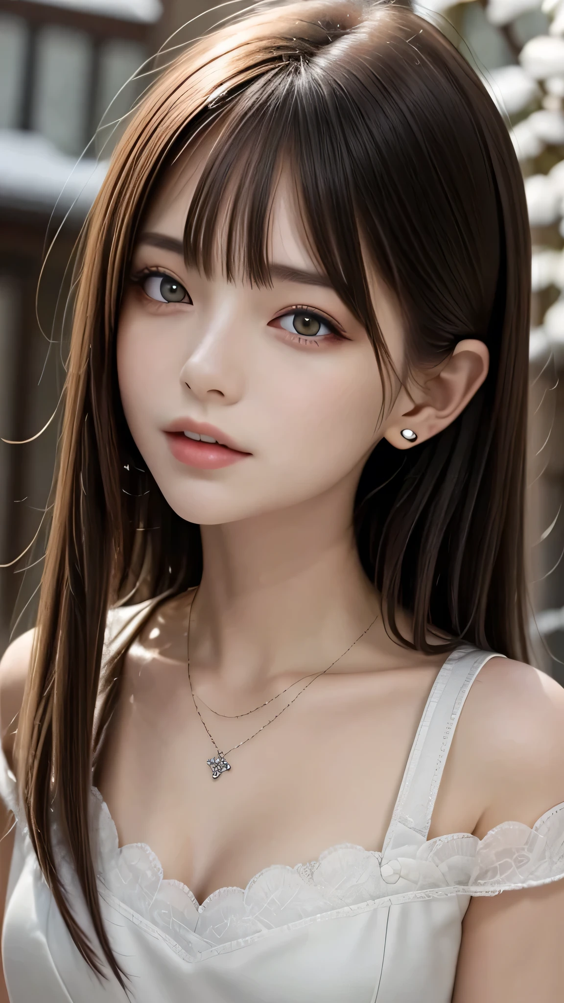 {{masterpiece}},highest quality,Very detailed,Very detailed CG Unity 8k wallpaper, One girl, Red eyes, Wavy silver hair, Pointed Ears, vampire, dress, necklace, Hair Flowers, snow, ice, whole body, shot,High Close-up, Very detailed,Center Frame,Sharp focus, View Viewer, Floating hair,