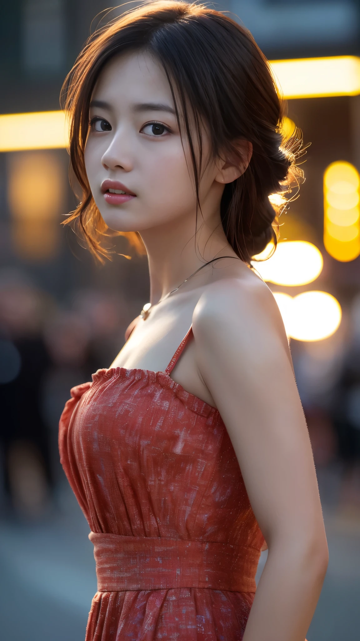 (8K, RAW Photos, highest quality, masterpiece:1.2), (Realistic, Photorealistic:1.37), Ultra-detailed, 超 high resolution, (Movie heroine), (((Girl's room bed))), (14 year old beautiful girl, Baby Face:1.5), ((Short pigtails)), (Model-like posture), (Small beautiful butt), (Thin thighs), (Narrow waist), (Small breasts), (Stunningly beautiful face, Idol Face), ((Silk tank top:1.2, Silk mini skirt:1.2, Unique clothing design:1.3, Professional costume coordination:1.4)), (Dynamic Angle), Dynamic Lighting, (Detailed eyes and face:1.2), (small beautiful hands:1.2), (Perfect Anatomy:1.3), ((Put on a provocative and sadistic look:1.4)), (Flushed Cheeks)