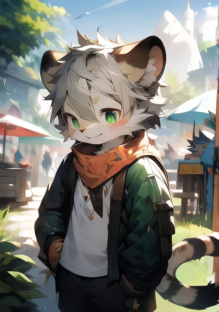 (Cat,Gray hair and green eyes,Yellow and wHellote coat color,Lovely,Lively,horny boy,,Wear a sweatsHellort with a pink pattern,energetic and cute,shorts, wind element,hairy),Digital artwork with light effects.a boy,single anthropology,hairy,Wild,(digital media \(artwork\):1.2),(Hello,It's notHellong,H:1.2),Perfect anatomical structure,Anatomically correct,detailed,detailed face,detailed eyes,(Realistic hair,detailed fur:1.25),detailed background,Amazing background. rest (author:Puinki \(artist\):1.2),(author:fantasy land,author:Kuroi Junmi,author:Milk Tiger 1145,author:Moki,author:Enamel 1,Through the oocyst:1.2),(author:Xia Huaiting:0.8),(by Pino Deheni:0.8),(author:Sios SHelloru:0.8),(From Chunie:0.8).