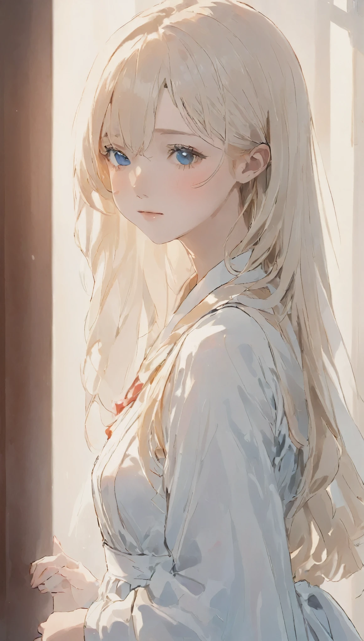 赤いリボンと白いシャツを着て赤いネクタイを持ったAnime Girls, Female protagonist 👀 :8, 若いAnime Girlsのアップ, Kantai Collection Style, Clean and neat anime style, Anime Styleに, Anime Styleキャラクター, yandere, Anime Girls, Cute girl anime visuals, (Anime Manga Girl), Anime Style, Created by Anime Painter Studio, White long dress, Delicate facial treatment, Fine skin, double eyelid