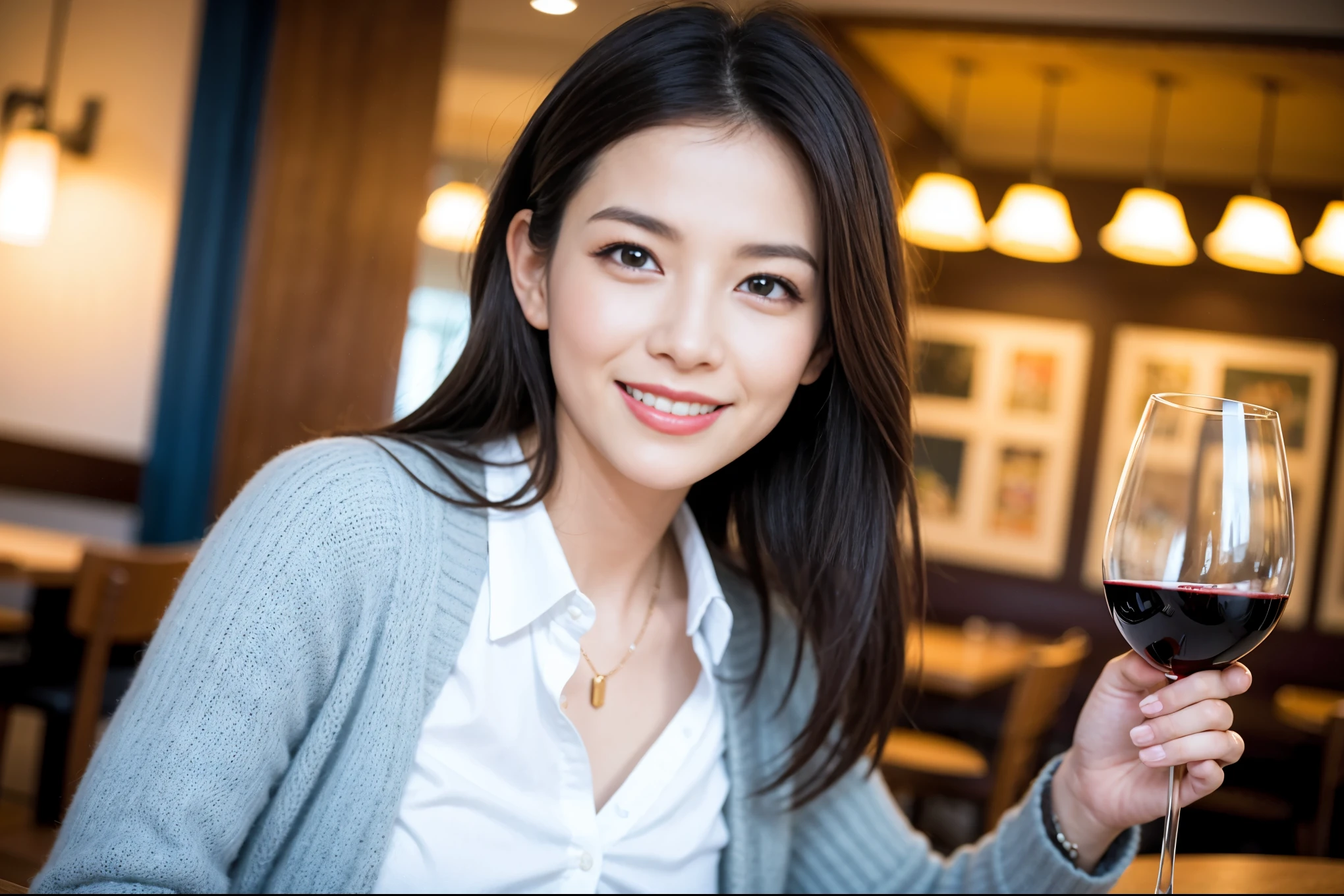 ((highest quality、8k、masterpiece:1.3))、1 male、1 female、Couple、Spouse、石原さとみ似美女Couple、The body is slim、((Bob Hale、Straight hair:1.2)), (Realistic, Intricate details:1.2), テーブルの上のwine glass、Put the light on your face、 Amazing view of the sunset sky and clouds、Amazing mountain views、A bright smile、The wonderfulness of smile、Bright image、The beauty of wine, Beautiful Face, blue eyes, The light shines on your face, Blushing, short hair,Bright Face、 (43 years old), 39 years old, red wine 、Appetizers、Italian food、Wine bottle、Champagne、sparkling wine、Two beauties、Brown Hair、Shortcuts、Long sleeve shirt、dress、Pretty Woman 1, (slimな顔), (The body is slim), (Brown Hair), (Shortcuts), cheeks turn a little red,Attractive beauty、restaurant, In a prominent place (From the waist up) Nova Frog Style, actress, model, Upper Body, White wine, slim, wine glass, 中央に置かれたwine glass, smile, (smile: 1.15), Beautiful fine grain, Depth f/2,saturation, High Contrast, Strong light and shadow,Moist Body:1.5、3D texture、Delicate eyes、Brown Hair、The hair is very shiny、