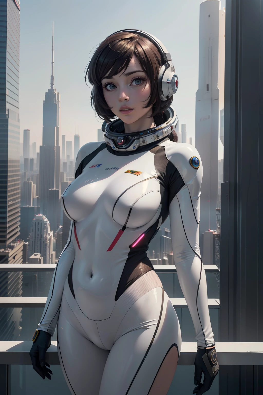 there is a 30yo woman wears intricate astronaut costume, a hyperrealista astronaut, hyperrealista astronaut, Space shuttle launch pad in the background, (4k fotoRealismo)!!!, (4k fotoRealismo)!!, [ arte digital 4k ]!!, realista shaded perfect body, realista anime 3 d style, ultra realista picture, anime highly detalhado, Selos Postais Vintage, ((fotorealista:1.5 )), (fotoRealismo:1.5 ), ( 8K, raw foto, mais alta qualidade, Obra de arte), high detail raw color foto professional foto, realista, (mais alta qualidade), (melhor sombra), ultra-high resolution, foto, Obra de arte, realista, Realismo, Alto contraste, 8K hd high definition detalhado realista, detalhado, hyperdetalhado, melhor qualidade, lente f, Cores ricas, (Cinemastill 800)