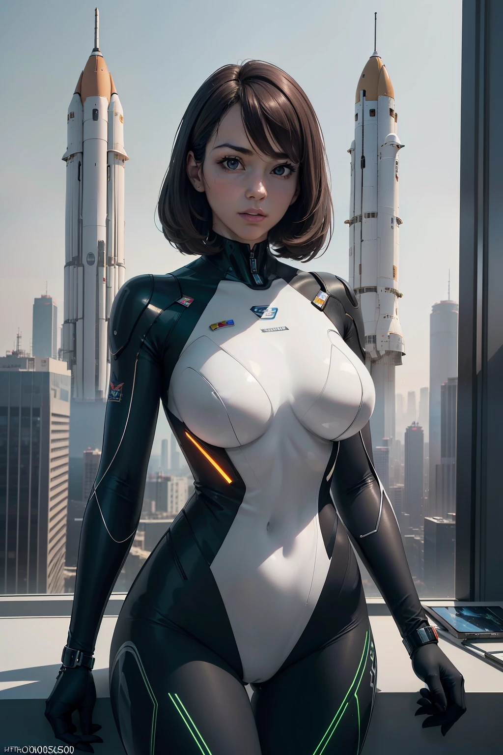 there is a 30yo woman wears intricate astronaut costume, a hyperrealista astronaut, hyperrealista astronaut, Space shuttle launch pad in the background, (4k fotoRealismo)!!!, (4k fotoRealismo)!!, [ arte digital 4k ]!!, realista shaded perfect body, realista anime 3 d style, ultra realista picture, anime highly detalhado, Selos Postais Vintage, ((fotorealista:1.5 )), (fotoRealismo:1.5 ), ( 8K, raw foto, mais alta qualidade, Obra de arte), high detail raw color foto professional foto, realista, (mais alta qualidade), (melhor sombra), ultra-high resolution, foto, Obra de arte, realista, Realismo, Alto contraste, 8K hd high definition detalhado realista, detalhado, hyperdetalhado, melhor qualidade, lente f, Cores ricas, (Cinemastill 800)