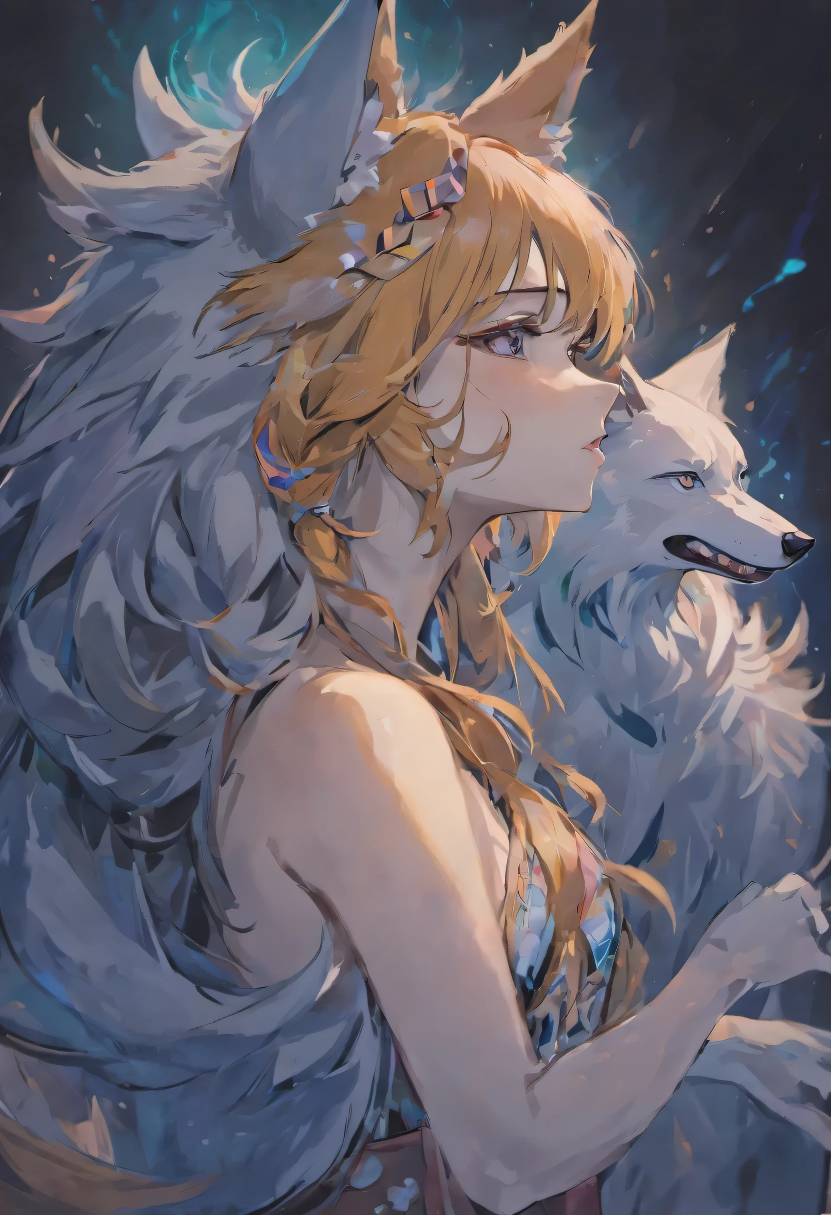 wolf tattoo ,(Furry art), high quality