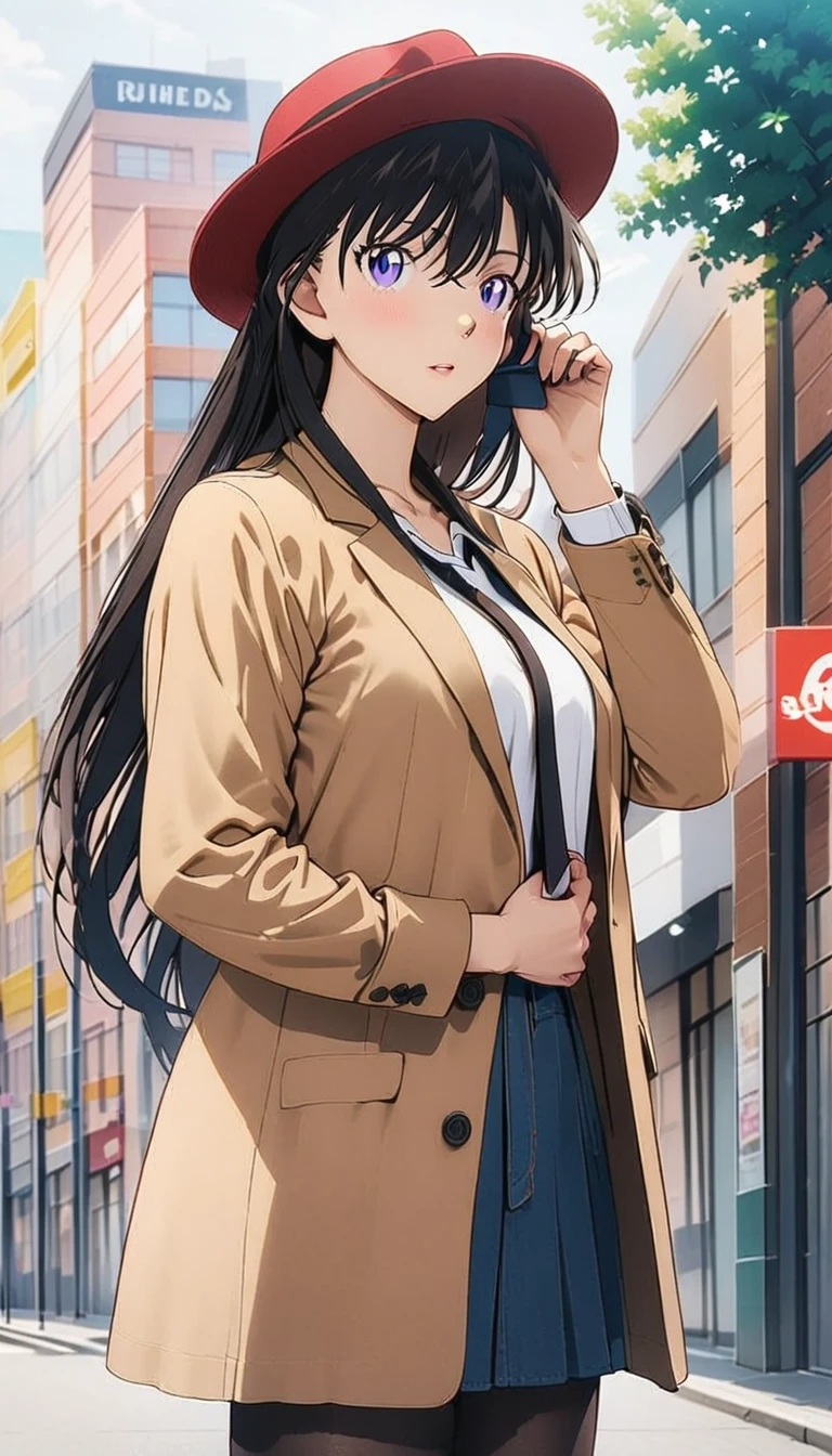 (Black stockings, Brown jacket, Lady hat：1.3），Handsome， full body，Perfect body,  black hair, long hair, （anime, , UHD, masterpiece, accurate, anatomically correct, super detail, textured skin, high details, high quality, award winning, best quality, highres, 8k：1.3）
