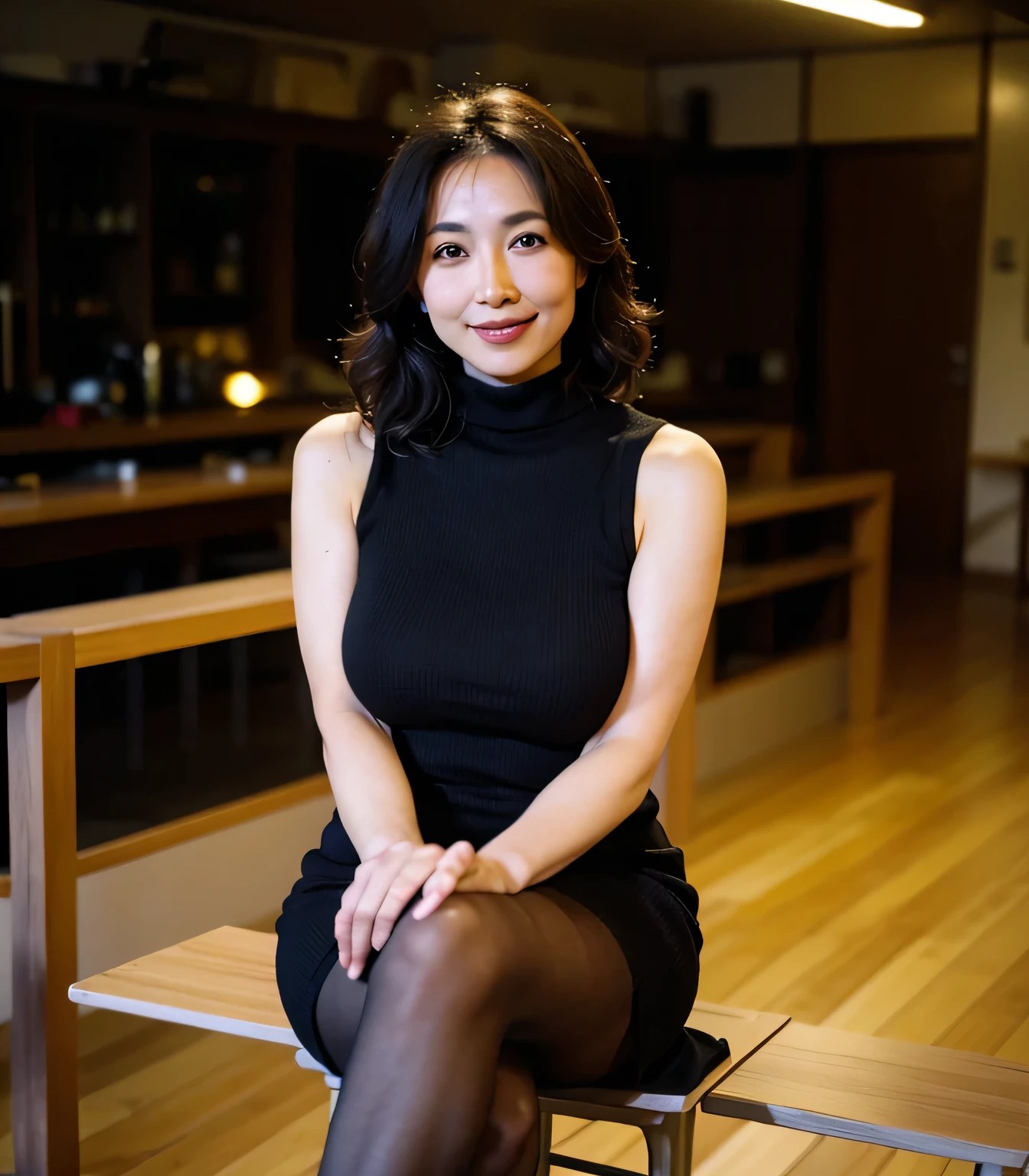 44 years old、Mature attractive woman、No makeup、Real Skin,Chubby body